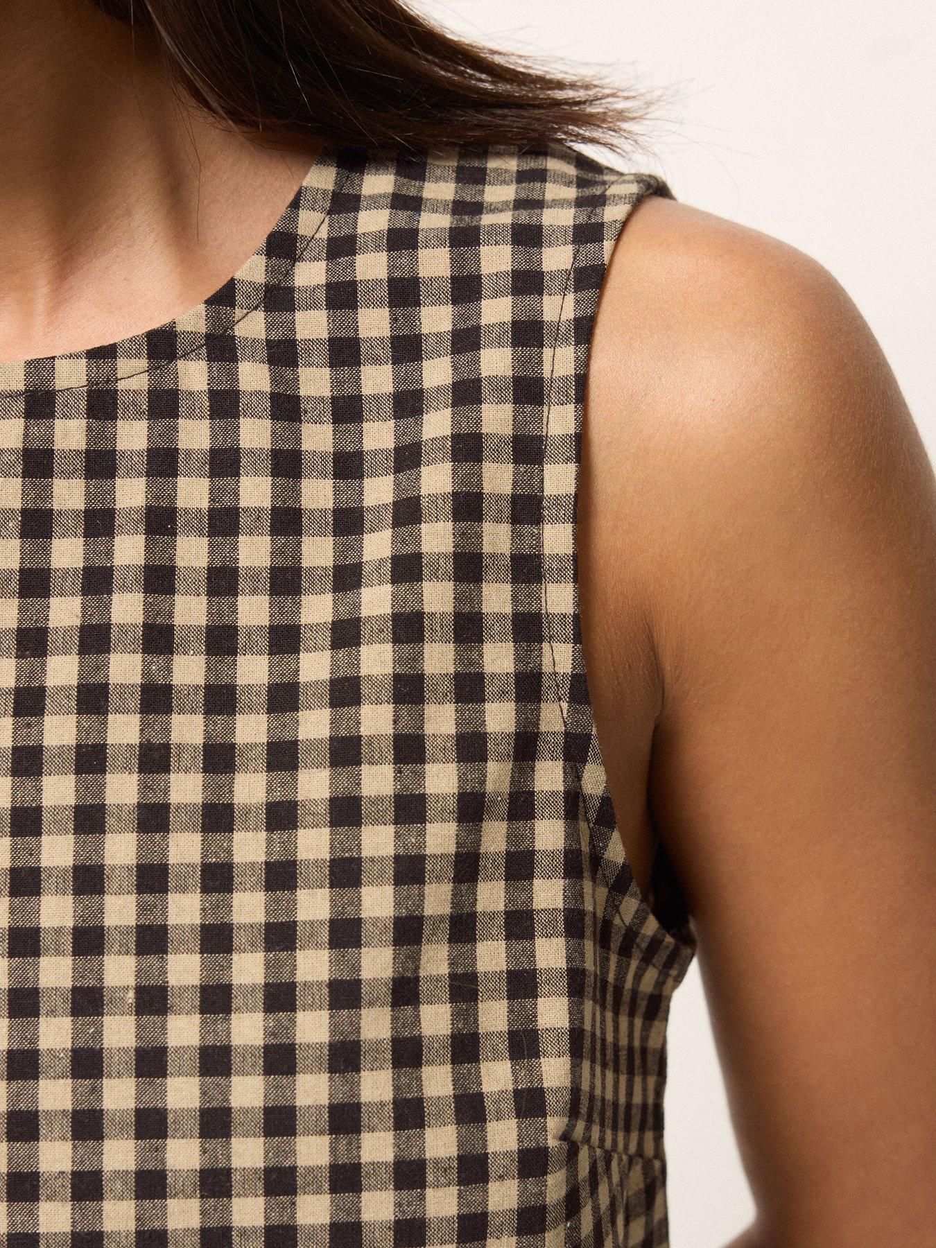  image of pixiegirl-petite-gingham-sleeveless-shell-top