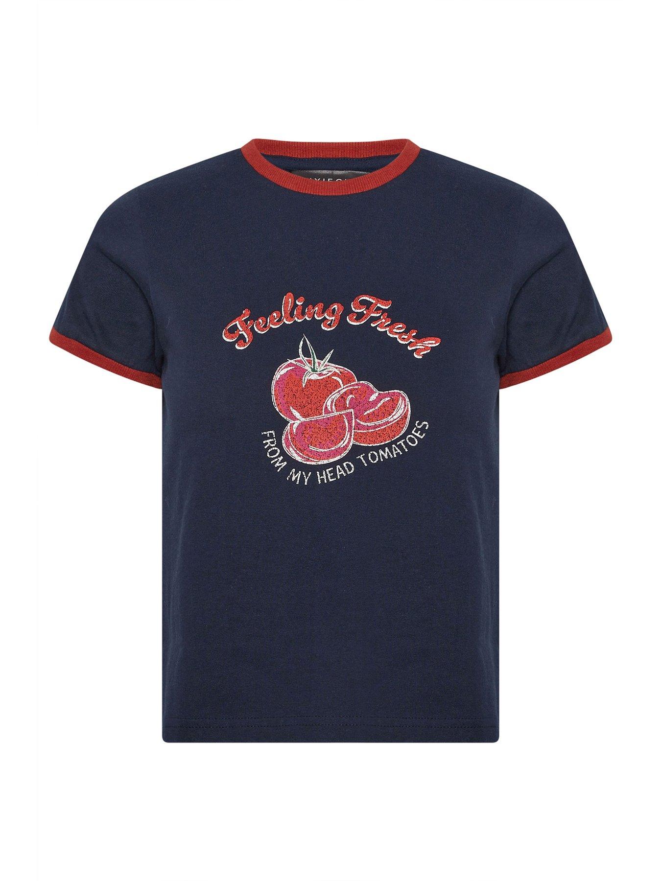  image of pixiegirl-petite-feeling-fresh-tomato-t-shirt-blue