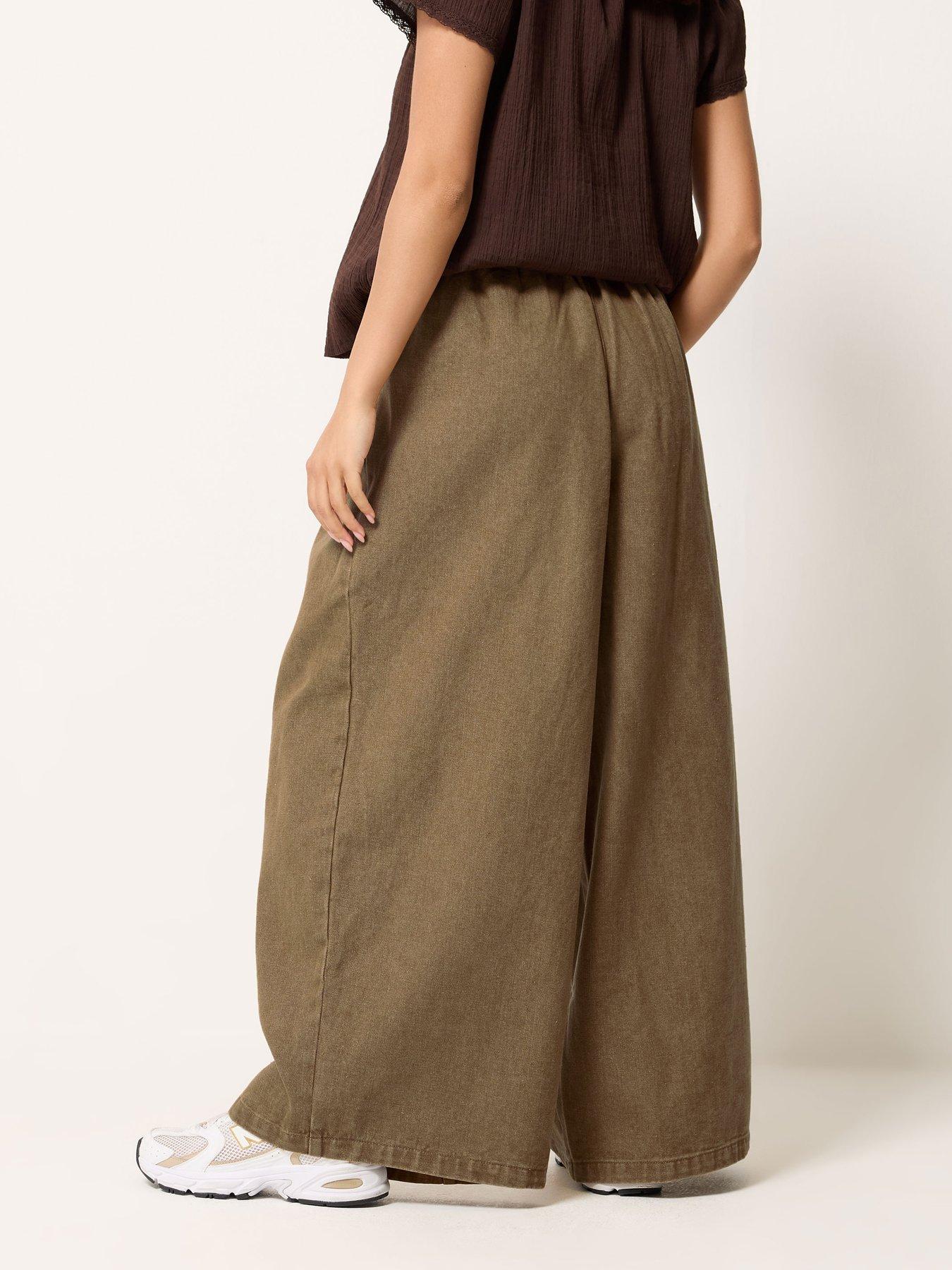 Image 2 of 5 of PixieGirl Petite Pleat Front Wide Leg Jeans