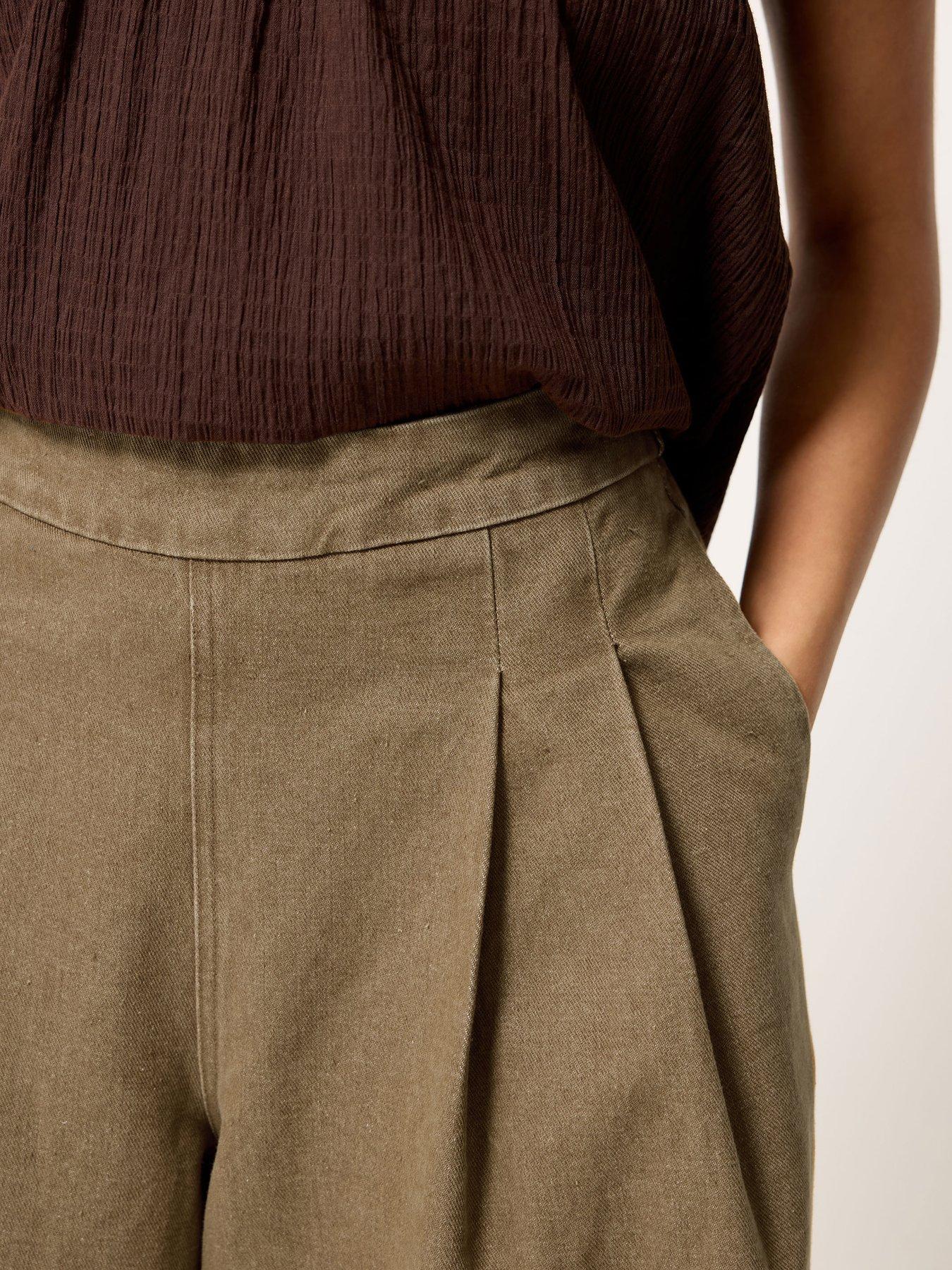 Image 4 of 5 of PixieGirl Petite Pleat Front Wide Leg Jeans