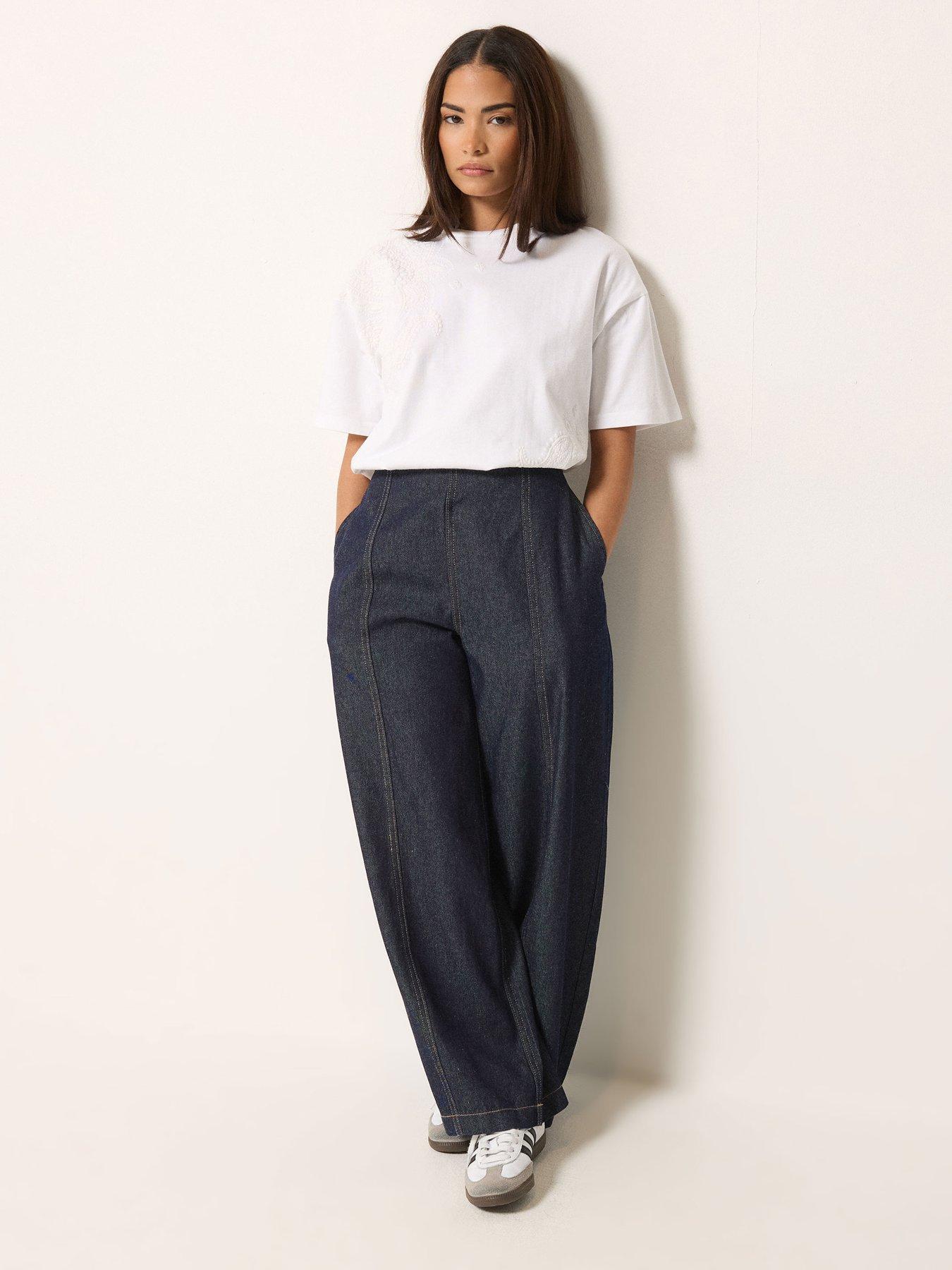 Image 3 of 5 of PixieGirl Petite Seam Front Balloon Jeans