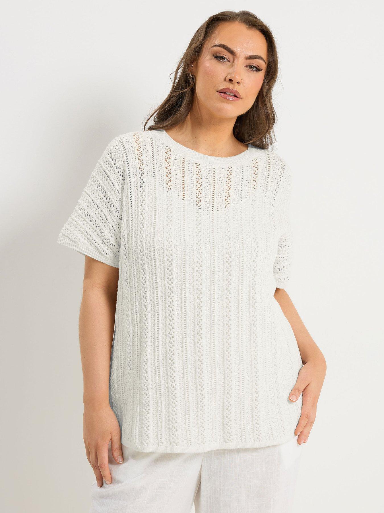 Yours Curve Boxy Cover Up - Cream