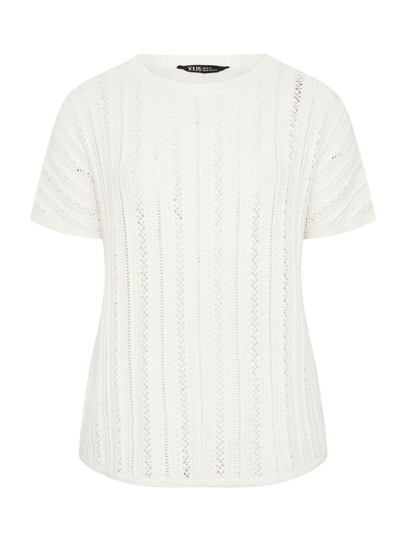 Image 5 of 5 of Yours Curve Boxy Cover Up - Cream