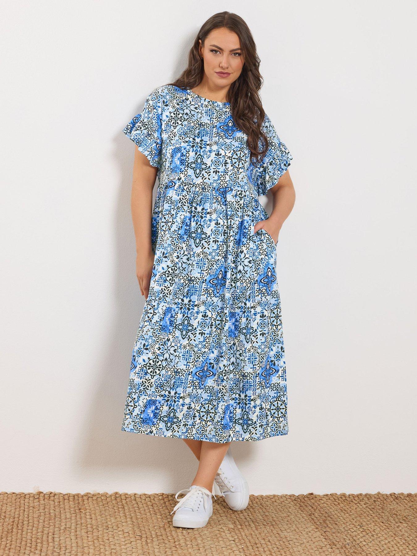 Yours Curve Frill Midaxi Dress