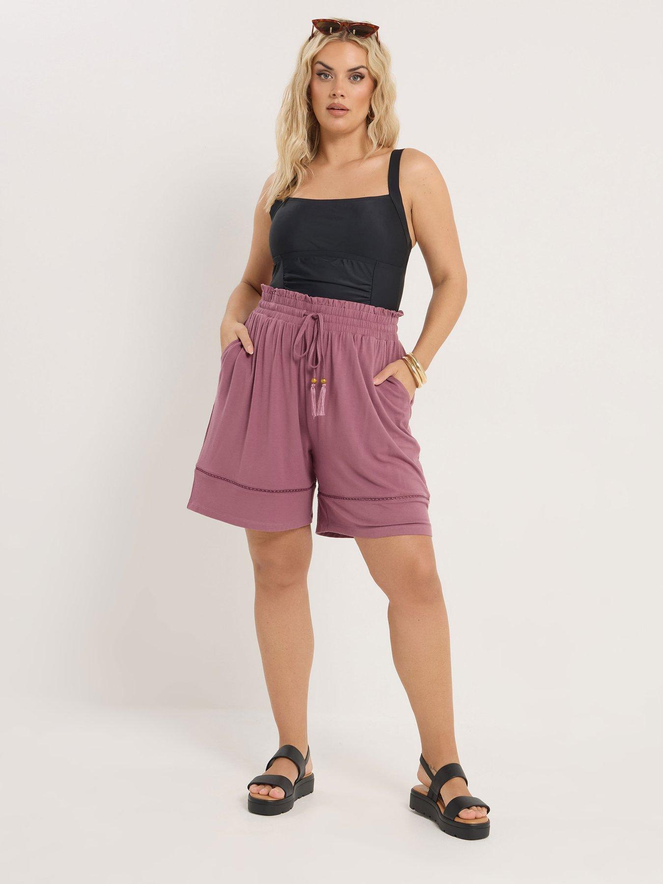  image of yours-curve-ladder-insert-shorts-pink