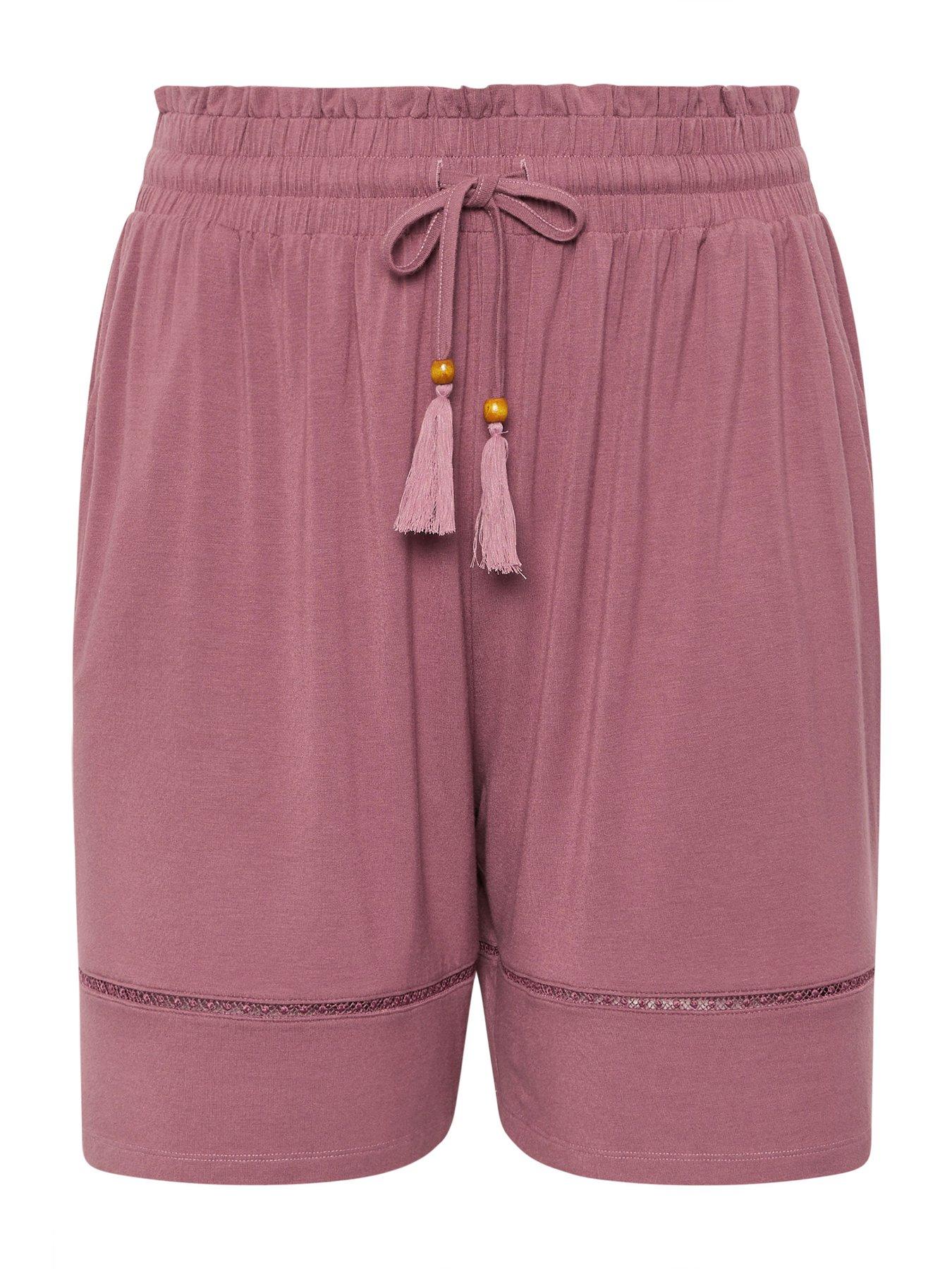  image of yours-curve-ladder-insert-shorts-pink
