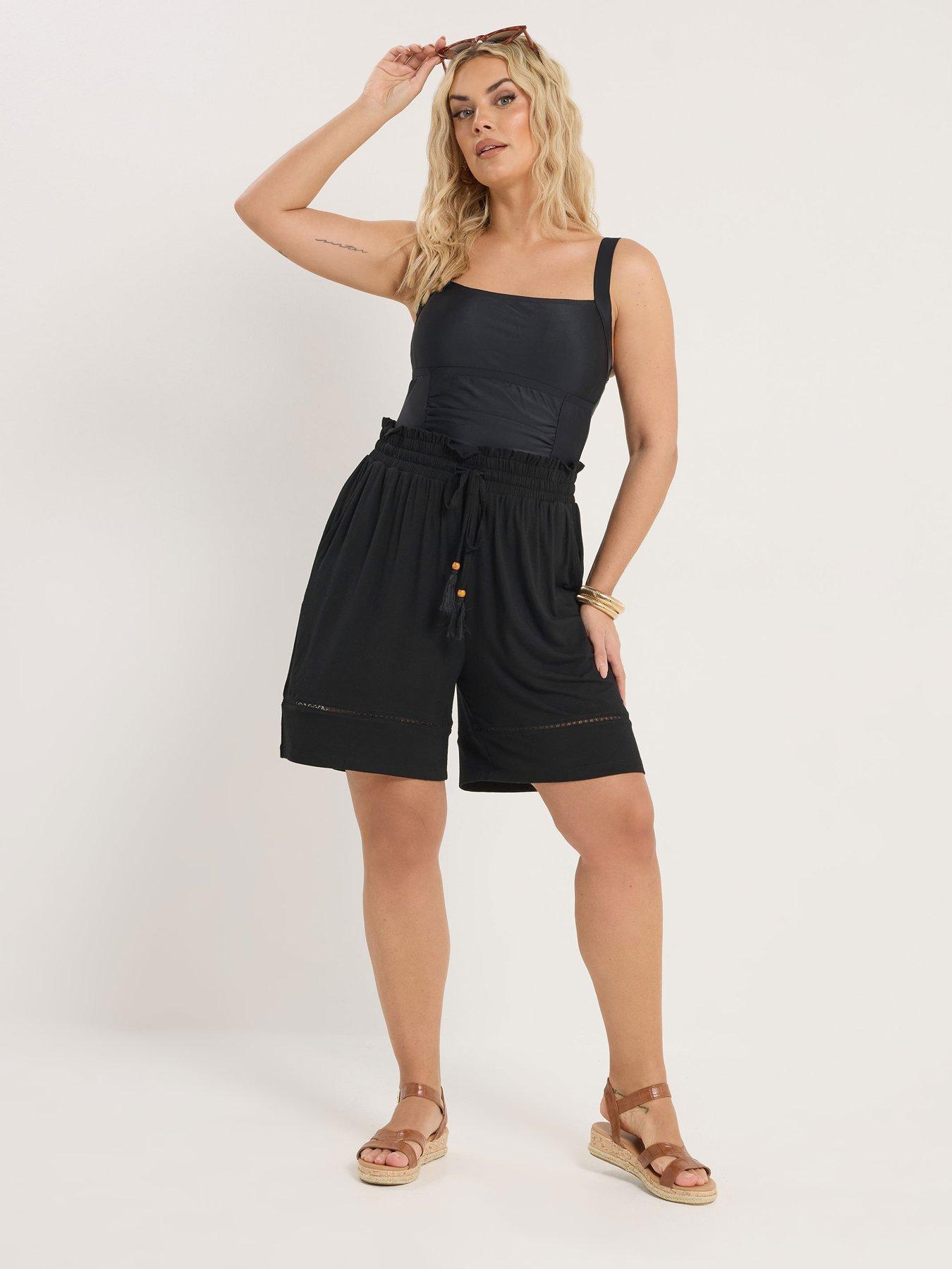Image 3 of 6 of Yours Curve Ladder Insert Shorts - Black