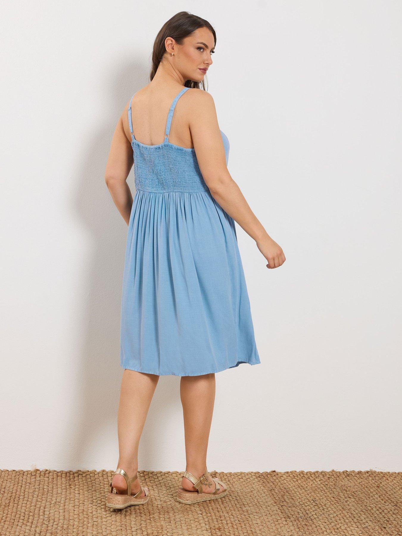 Image 2 of 5 of Yours Curve Strappy Sundress - Blue