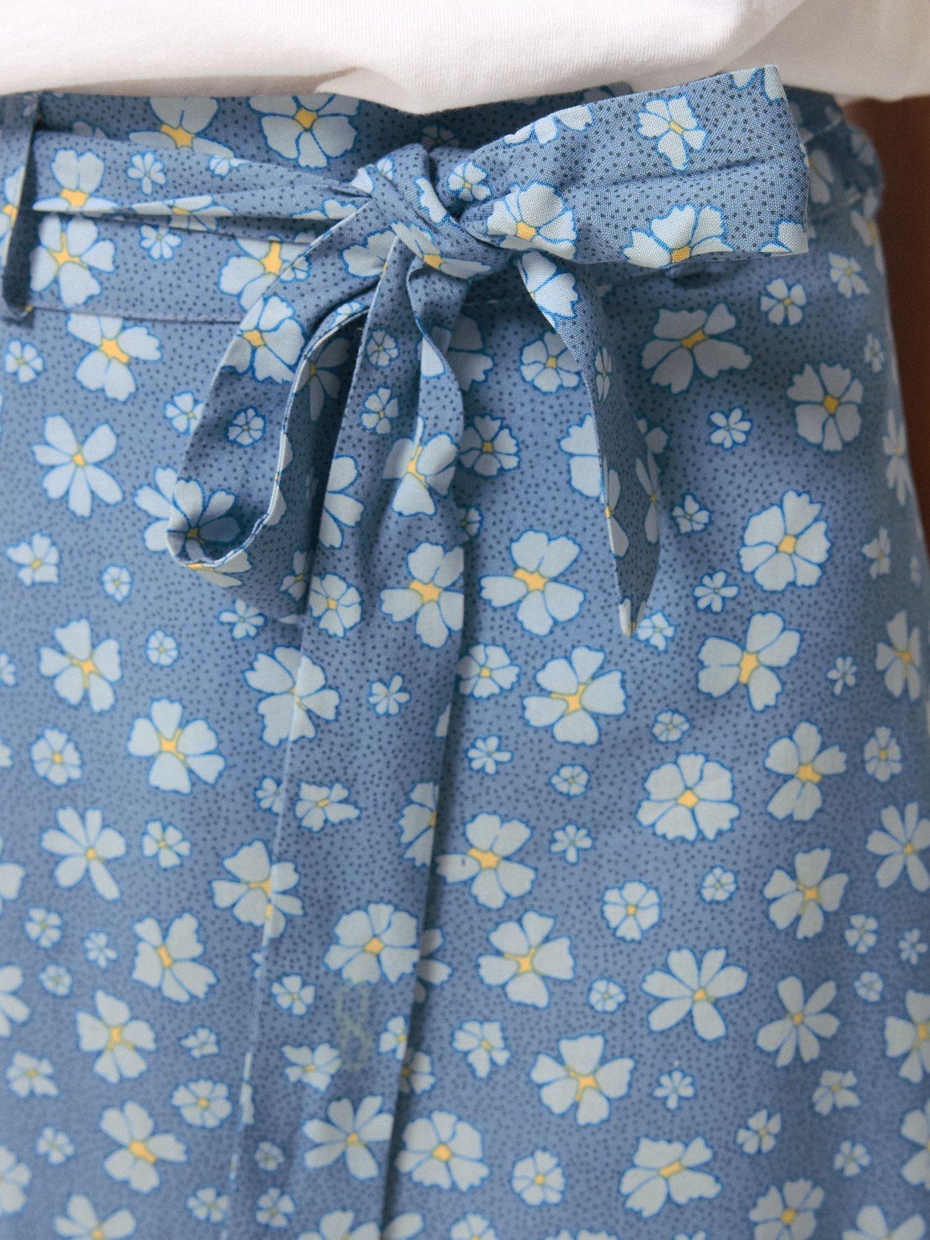  image of pixiegirl-petite-daisy-belted-midi-skirt-blue