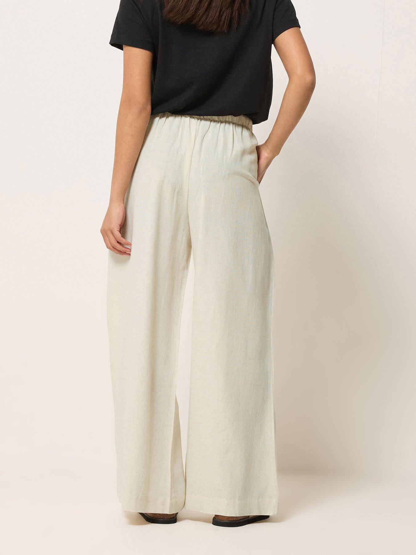 stillFront image of pixiegirl-petite-bead-drawstring-wide-leg-trousers-black