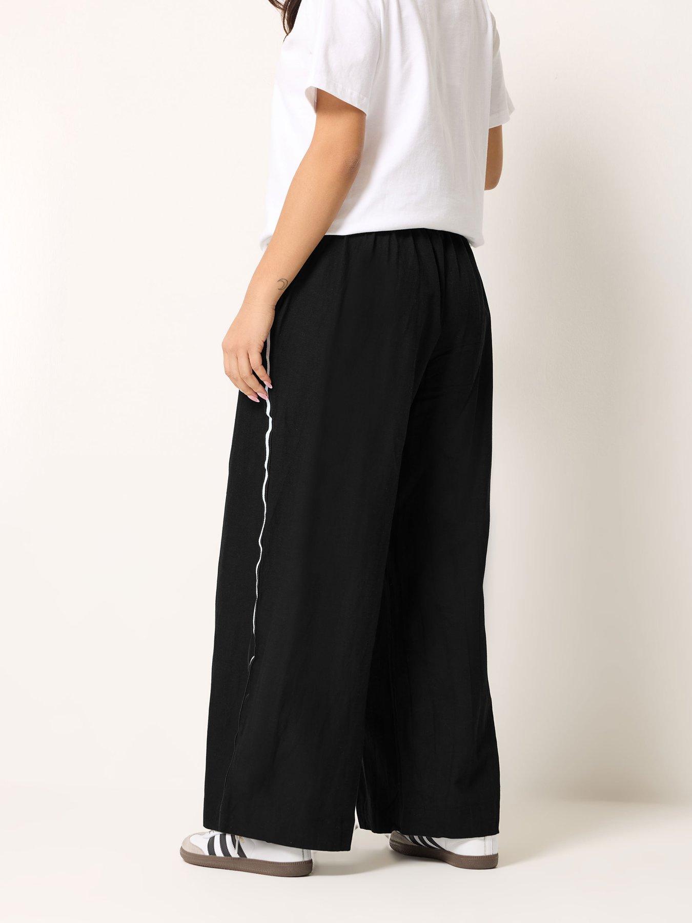 Image 2 of 5 of PixieGirl Petite Side Stripe Wide Leg Trousers