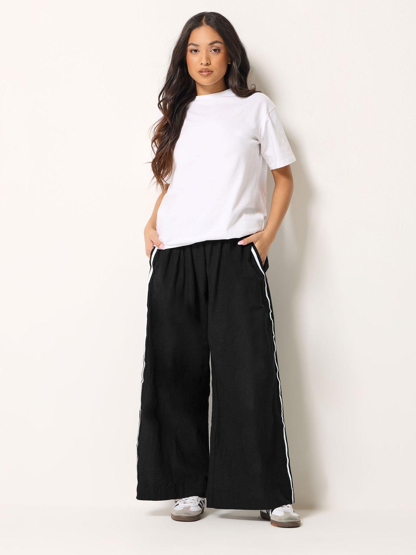 Image 3 of 5 of PixieGirl Petite Side Stripe Wide Leg Trousers