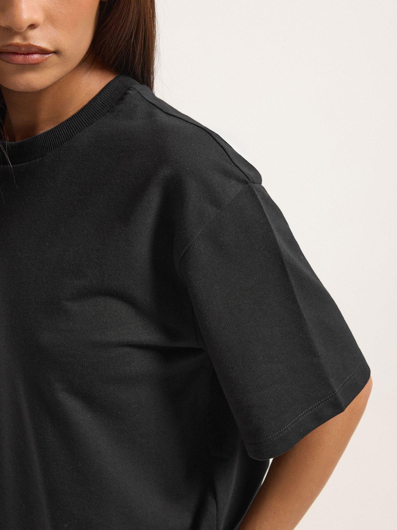  image of pixiegirl-petite-short-sleeve-sweat-t-shirt-black