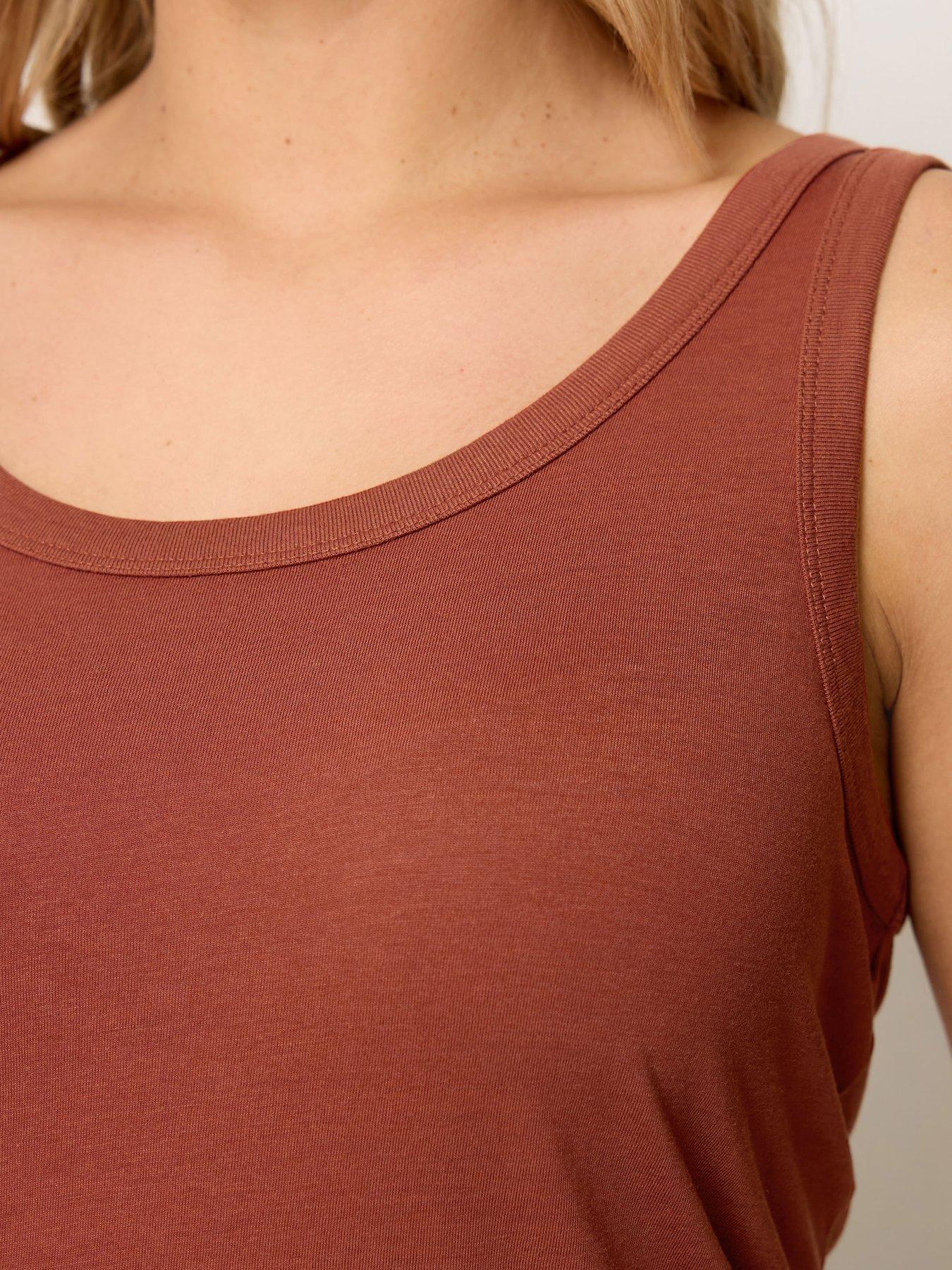  image of yours-curve-3-pack-core-basic-vest-colour-multi