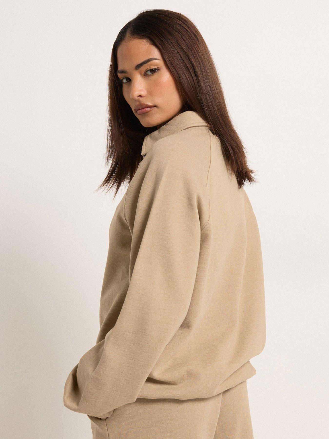  image of pixiegirl-petite-collar-sweatshirt-cream
