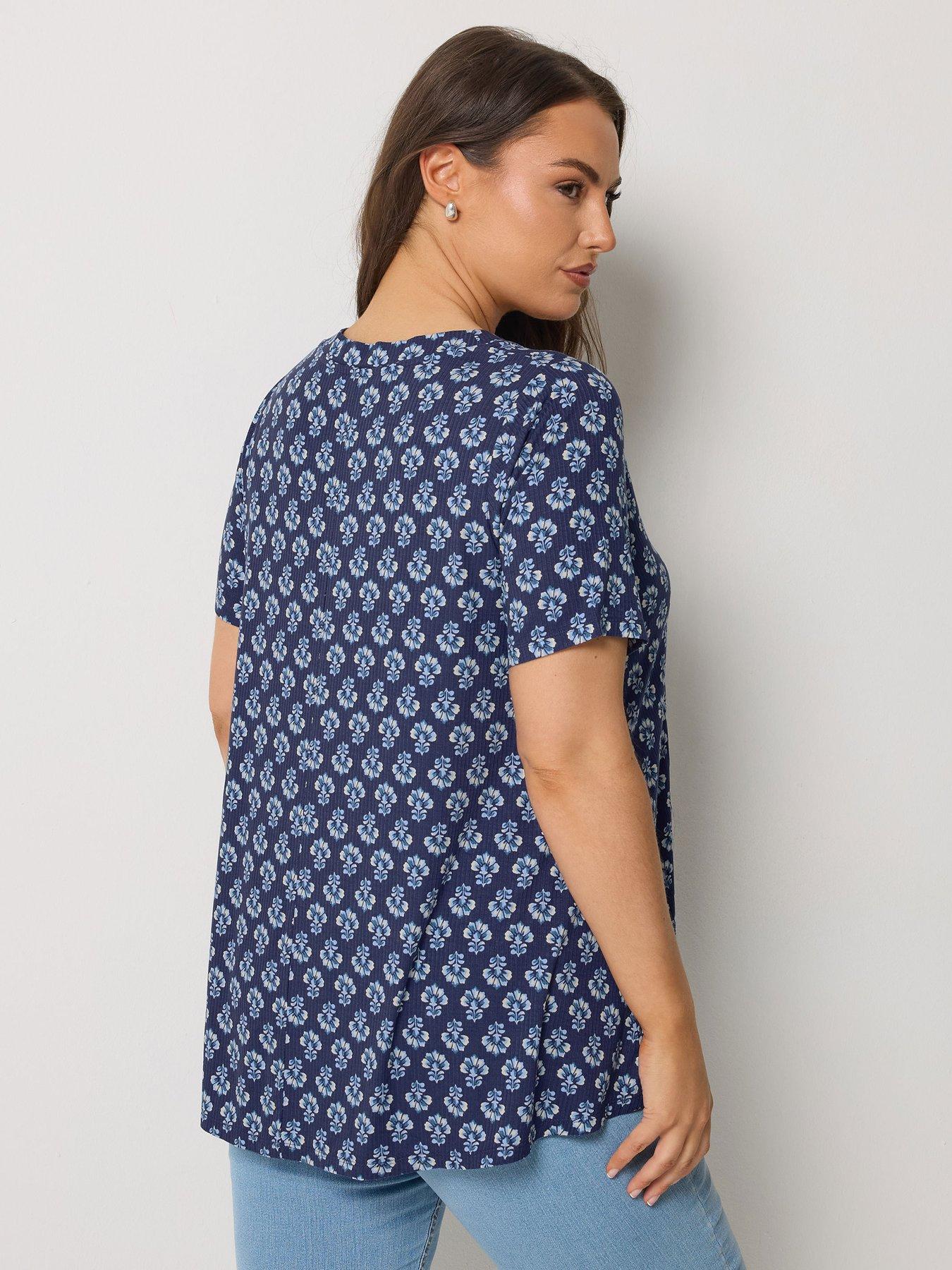 stillFront image of yours-curve-printed-swing-top-blue