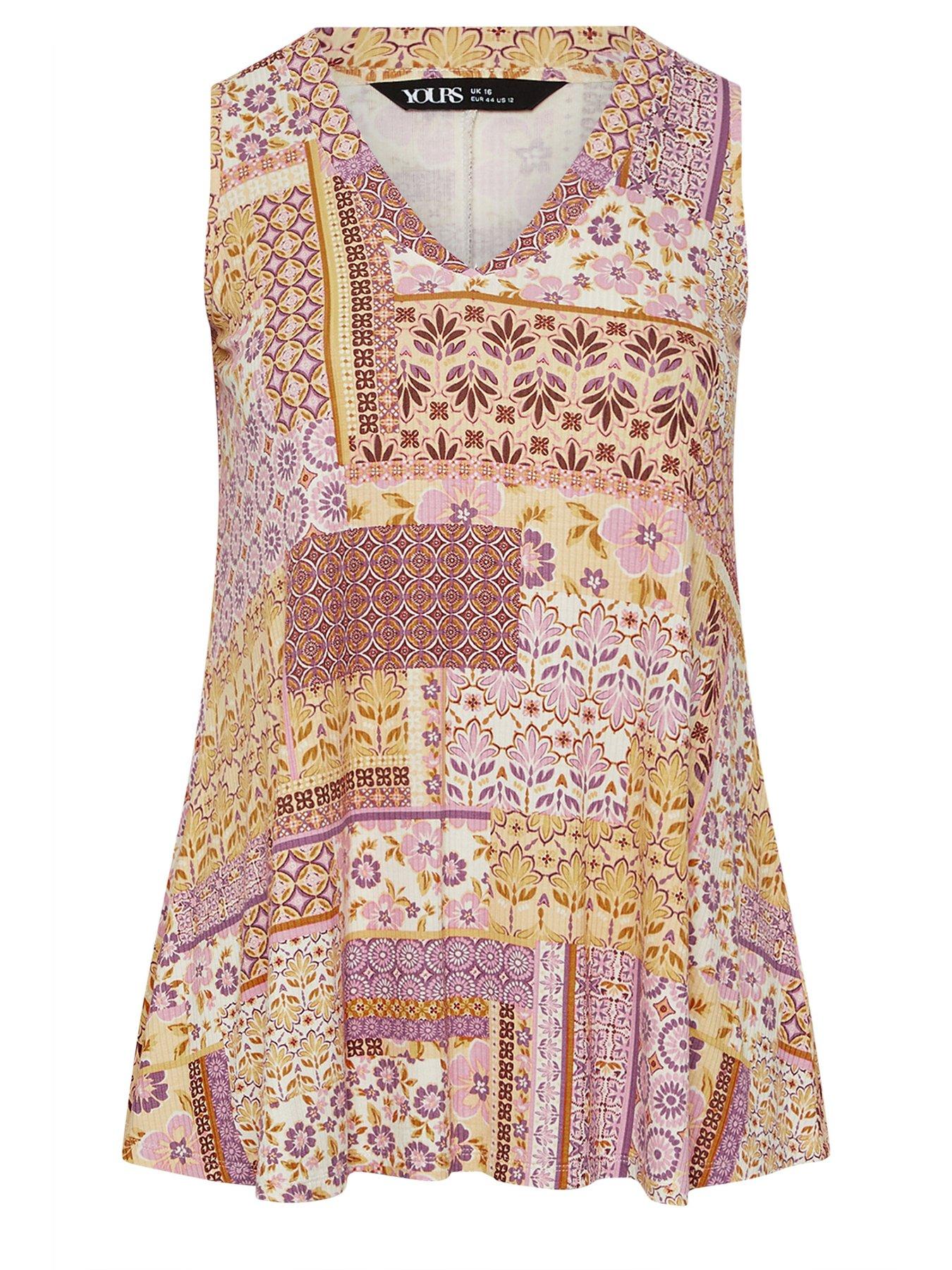 image of yours-curve-rib-swing-printed-vest