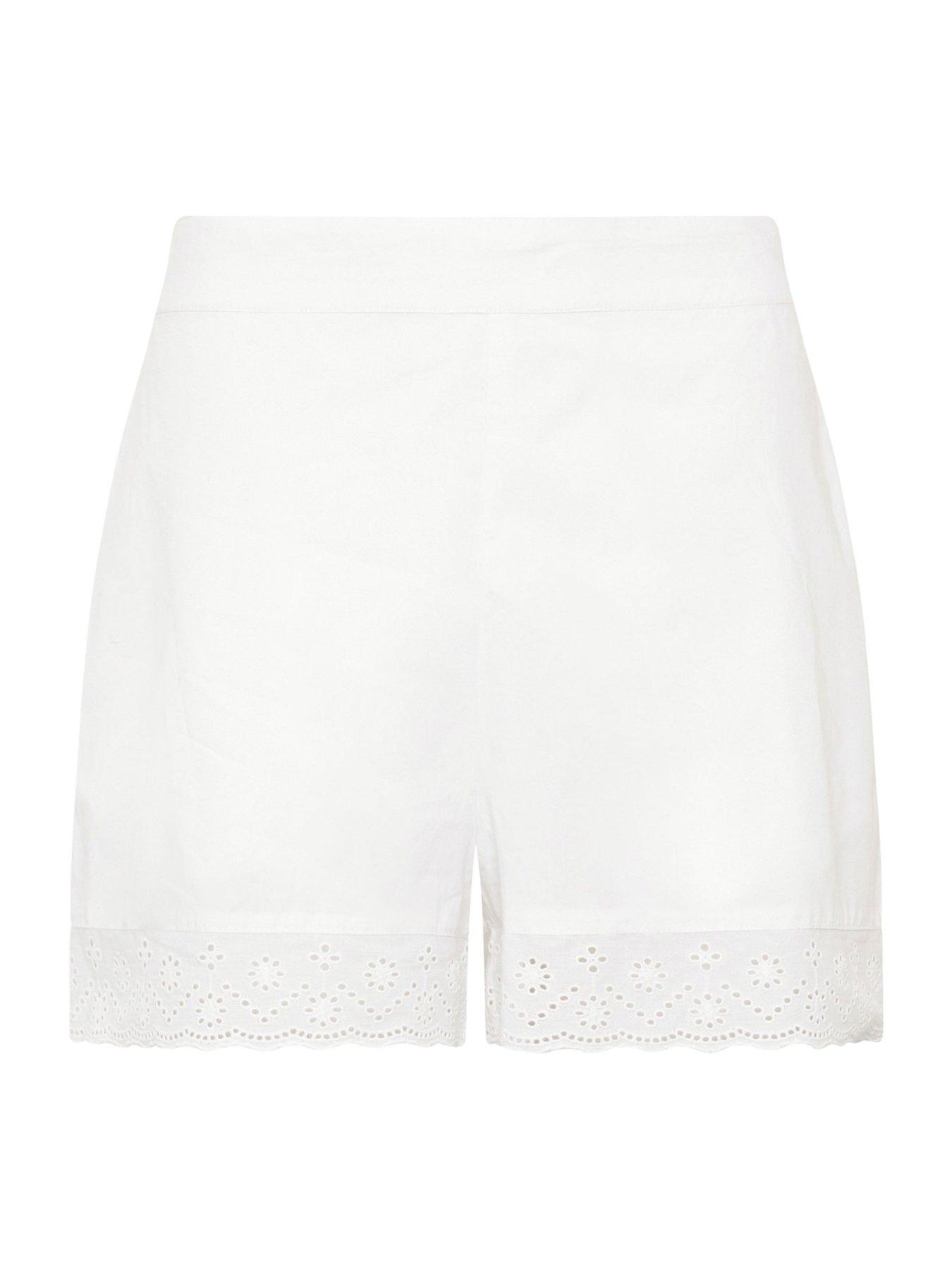Image 5 of 5 of PixieGirl Petite Broderie Trim Shorts
