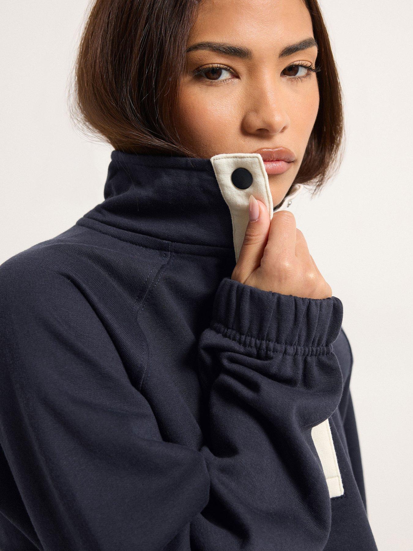  image of pixiegirl-petite-funnel-popper-sweatshirt-blue