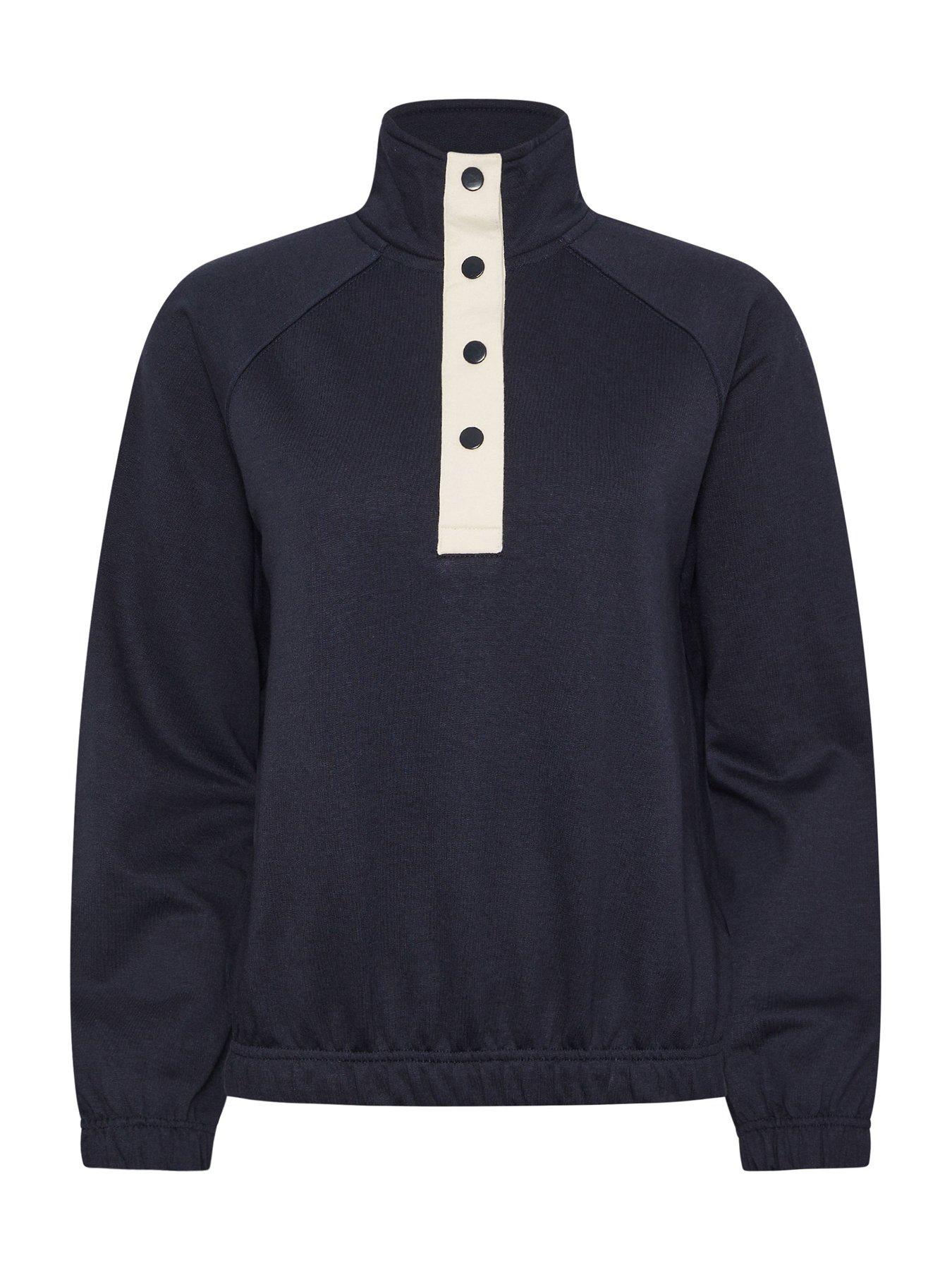  image of pixiegirl-petite-funnel-popper-sweatshirt-blue