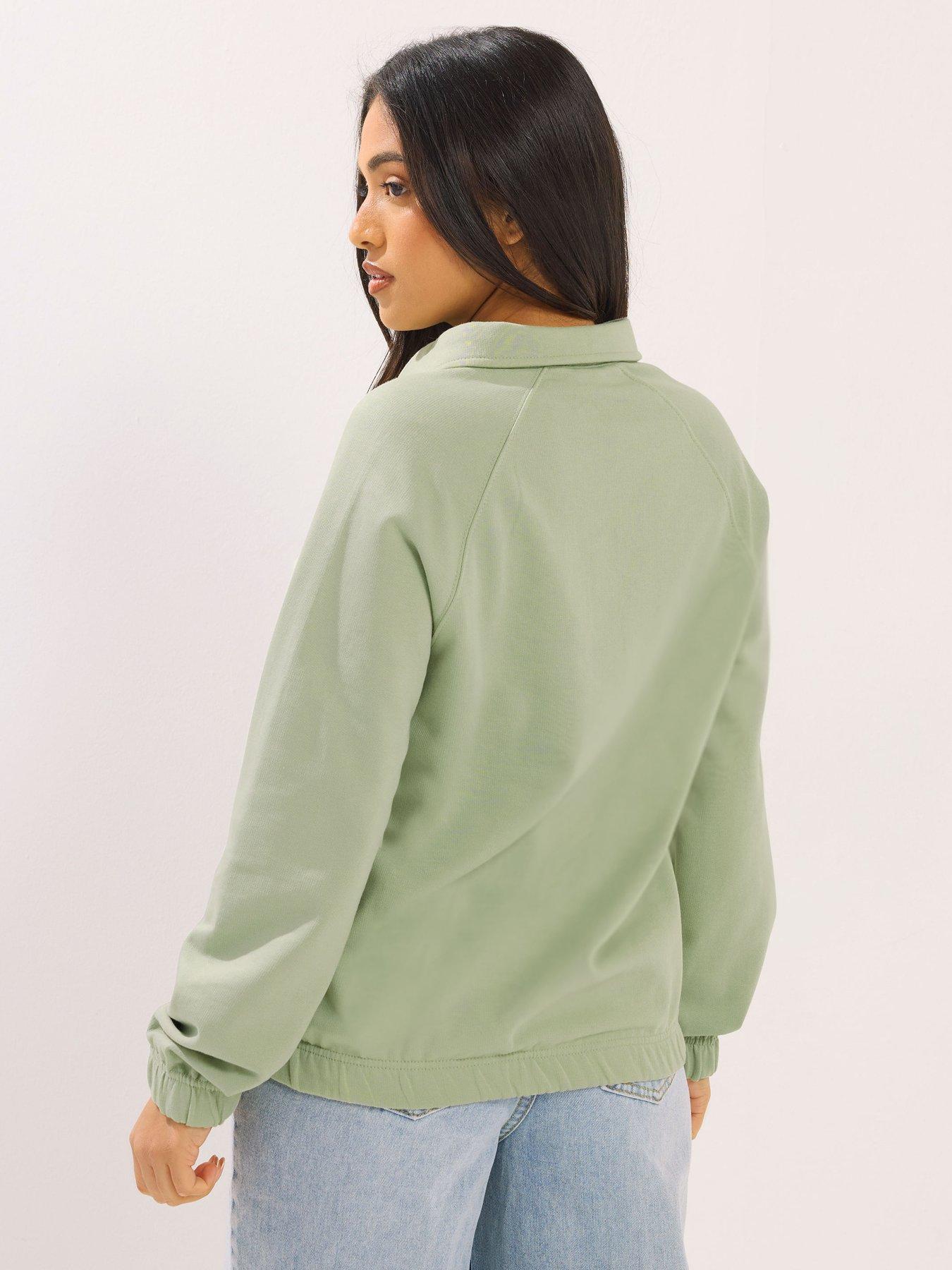 Image 2 of 5 of PixieGirl Petite Collar Sweatshirt - Green
