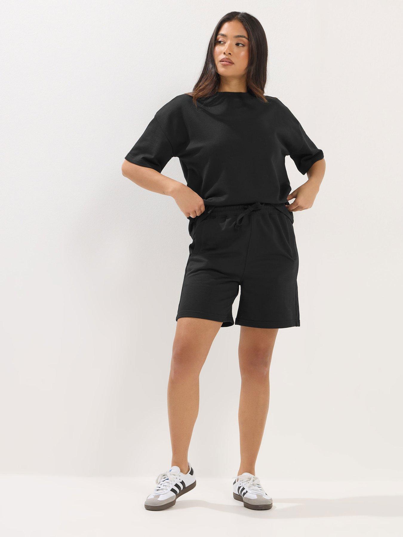 Image 3 of 5 of PixieGirl Petite Sweat Short Set - Black