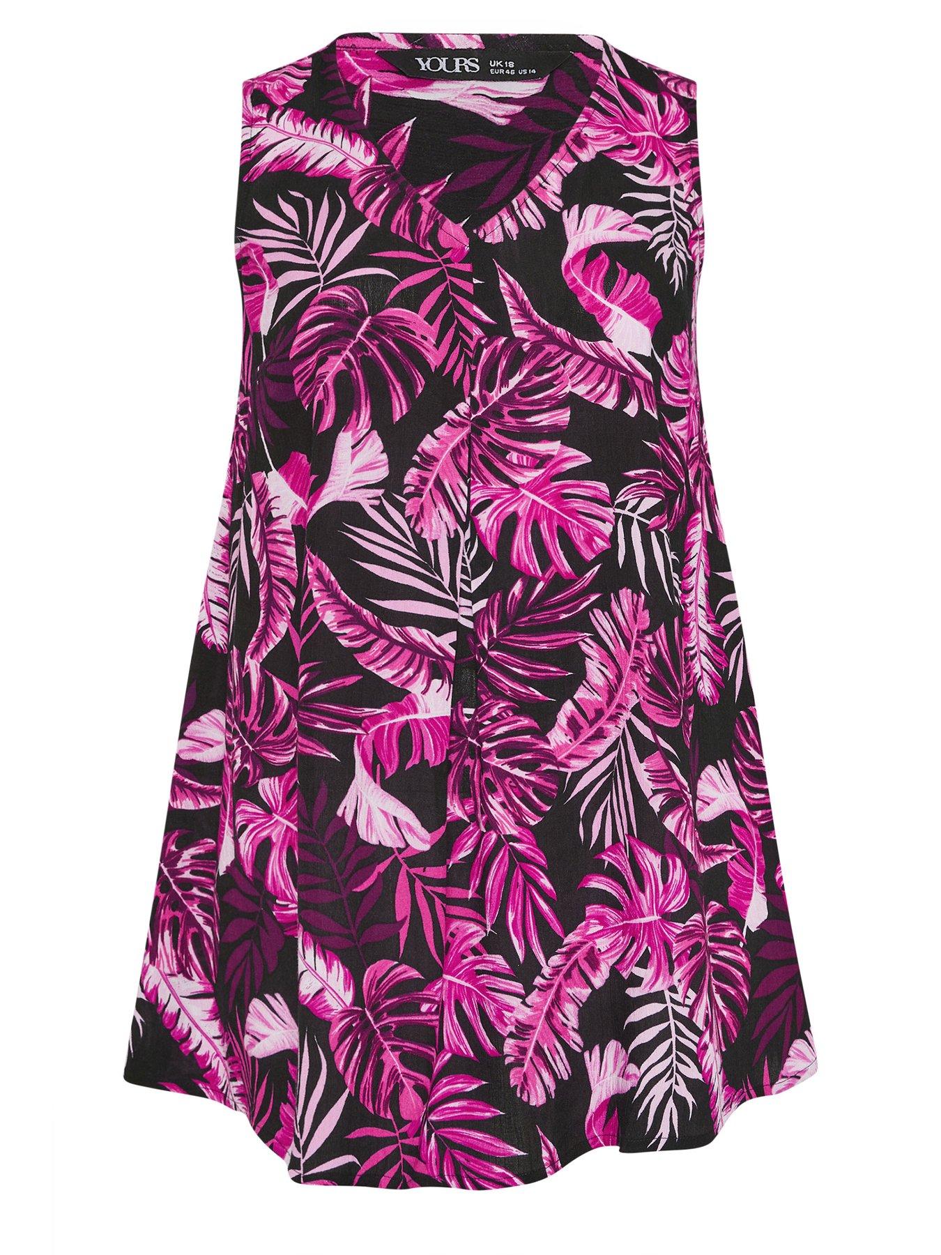Image 5 of 5 of Yours Curve Pleat Front Vest - Pink