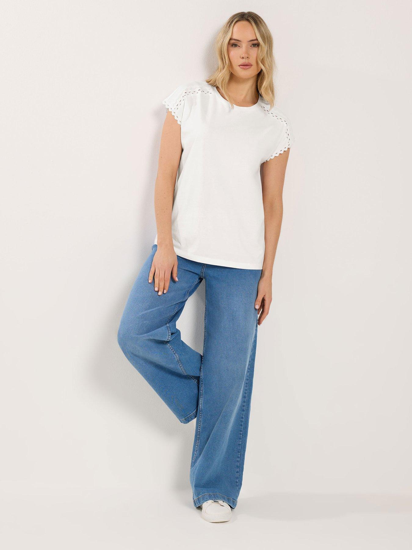 Image 3 of 6 of Long Tall Sally Ric Rac T-Shirt - White