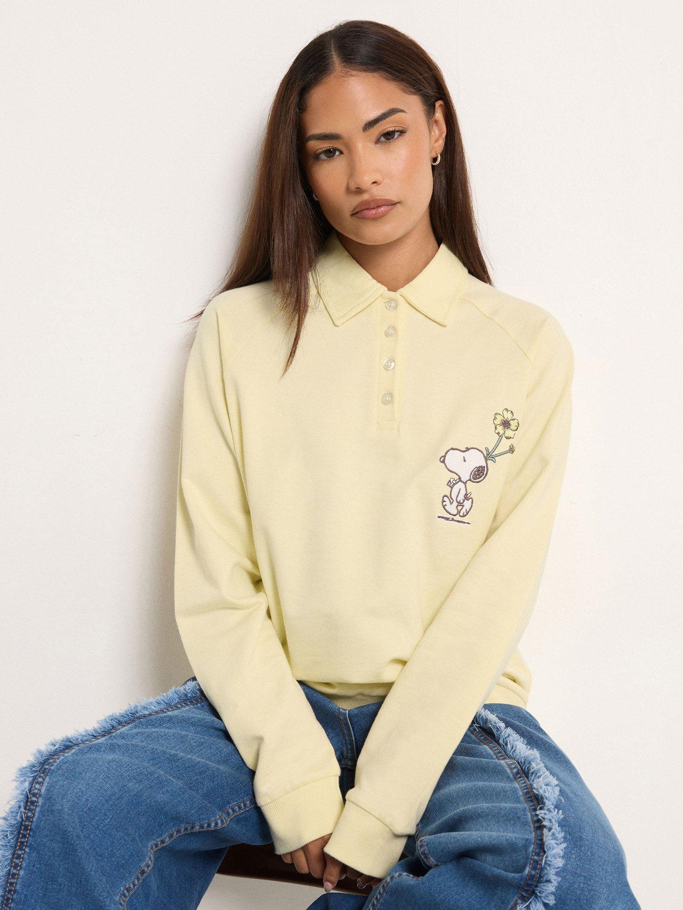 PixieGirl Petite Snoopy Buttercup Sweatshirt - Yellow