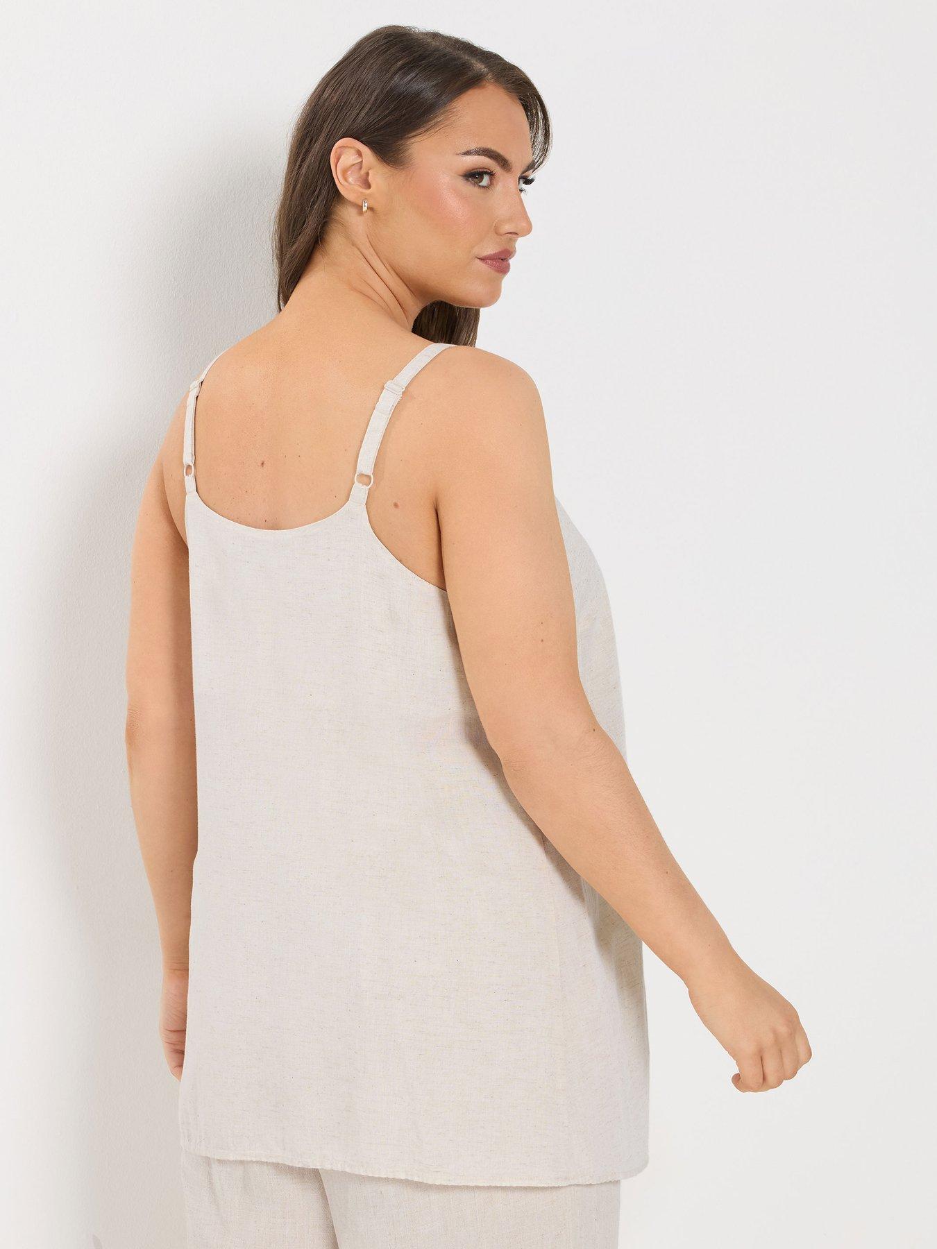 stillFront image of yours-curve-linen-cami-vest