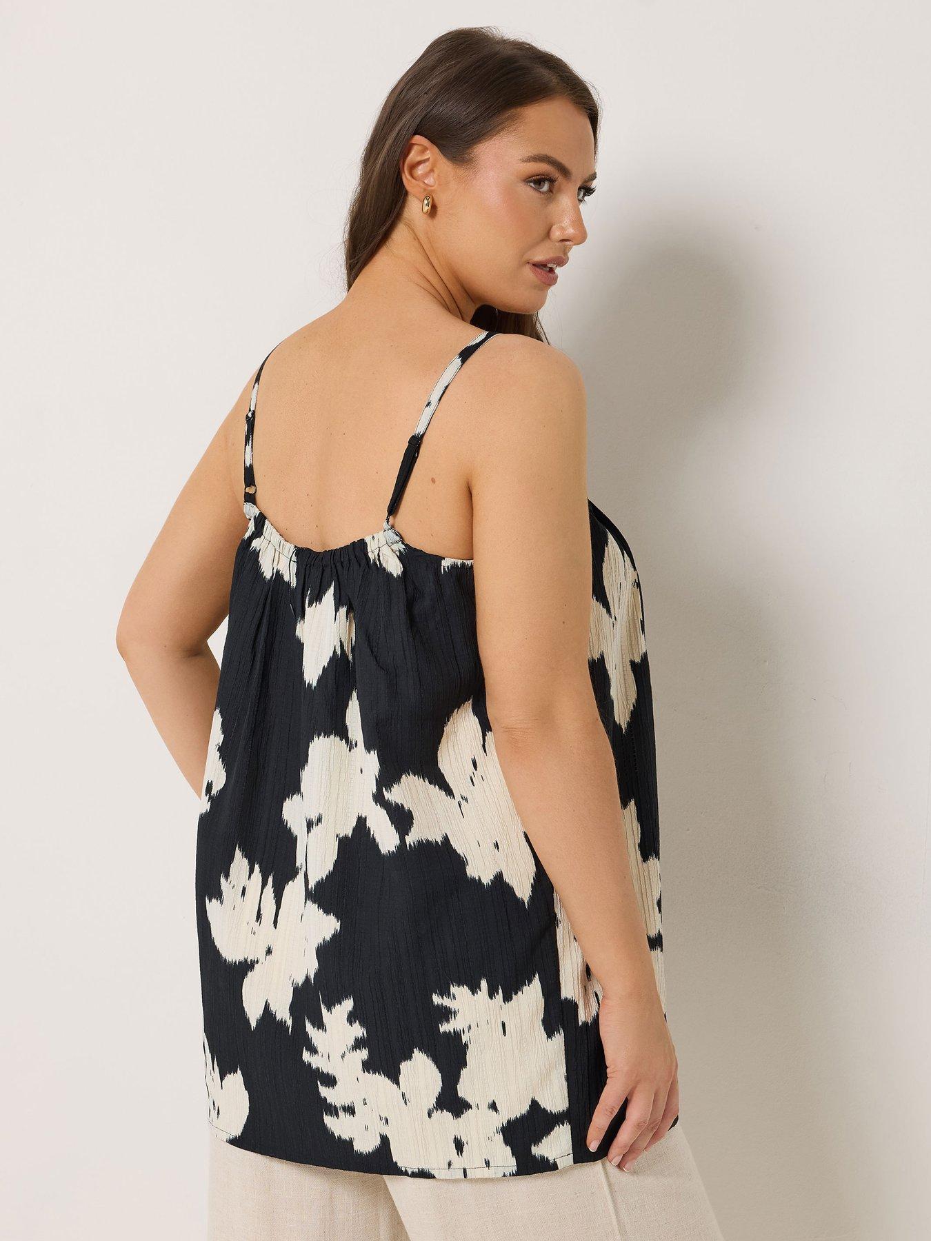Image 2 of 5 of Yours Curve Pleated Cami Vest - Black