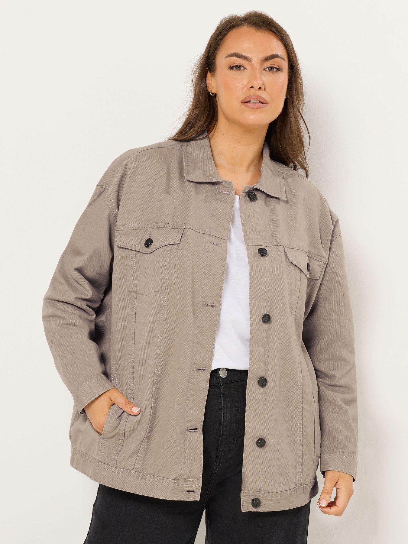 yours-curve-oversized-denim-jacket-brown