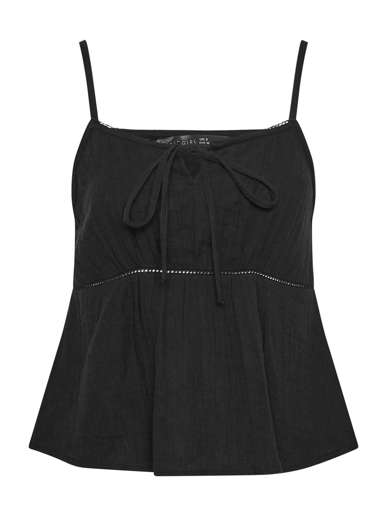 Image 5 of 5 of PixieGirl Petite Cheeseclth Bow Front Cami Top