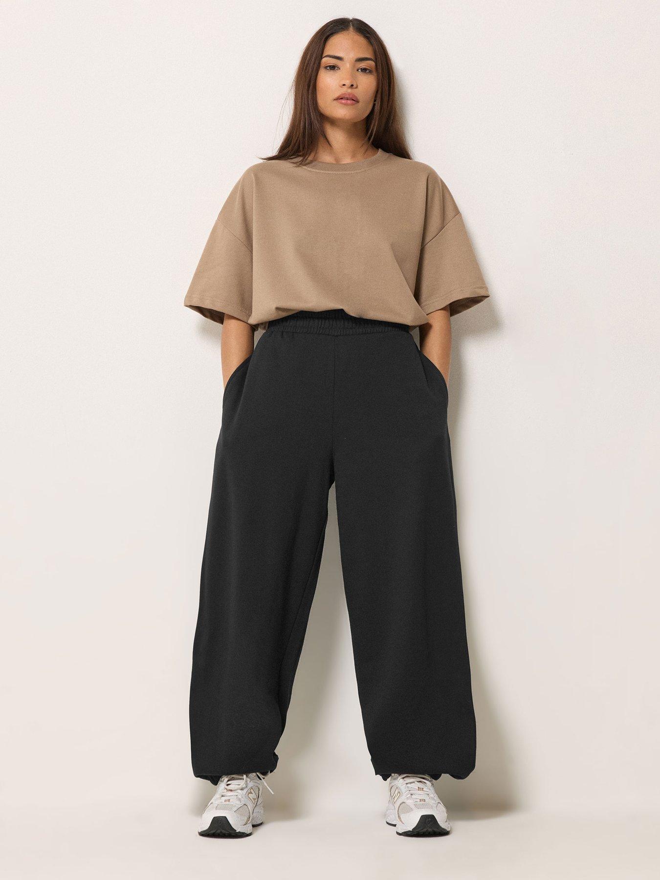 Image 3 of 5 of PixieGirl Petite Balloon Brushed Joggers - Black