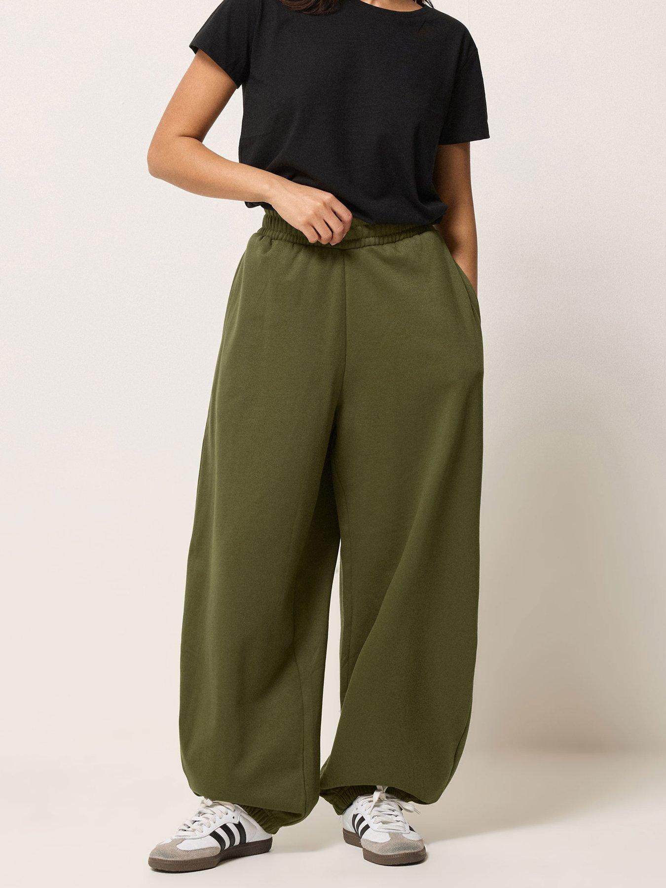 Image 1 of 5 of PixieGirl Petite Balloon Brushed Joggers - Green