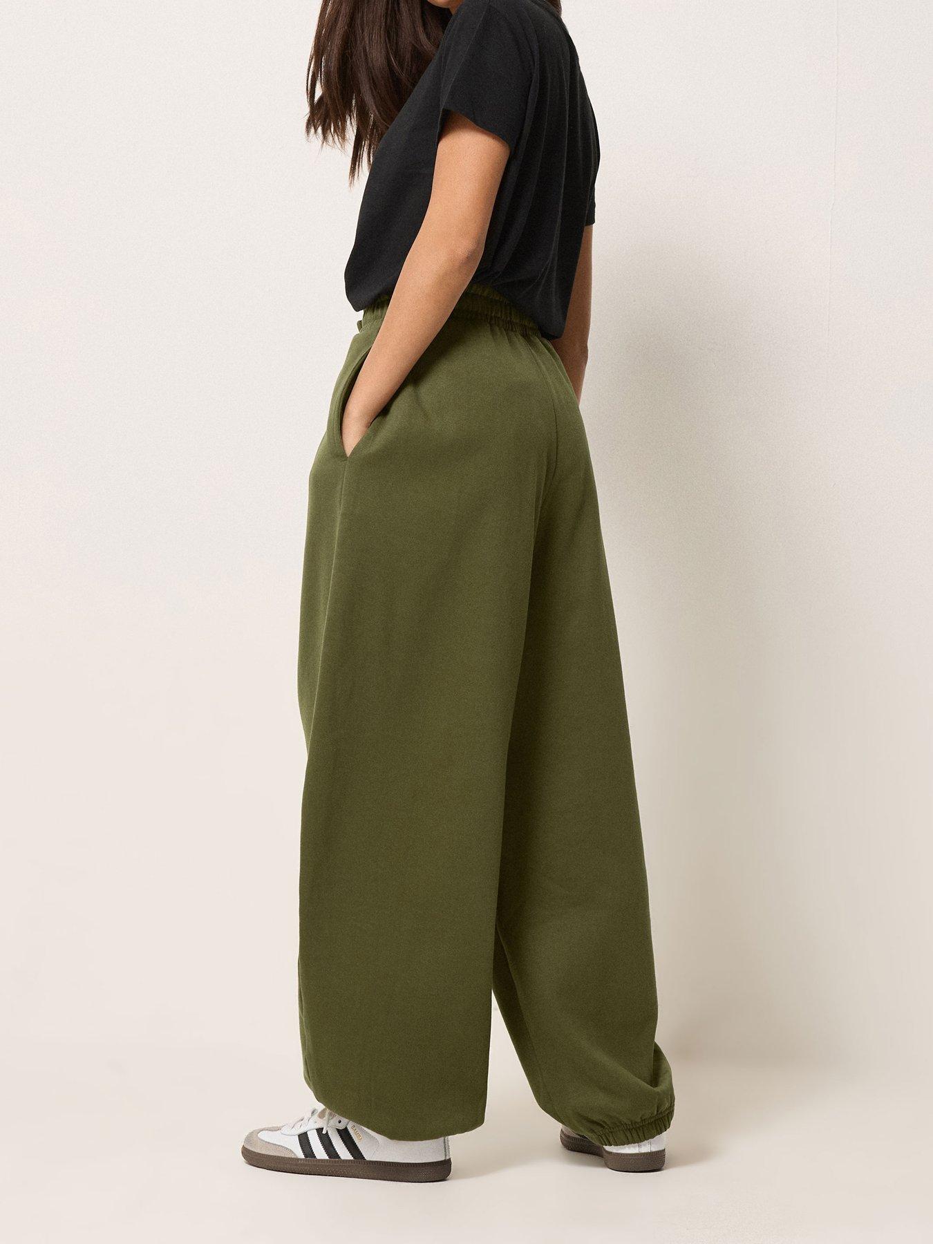 Image 2 of 5 of PixieGirl Petite Balloon Brushed Joggers - Green