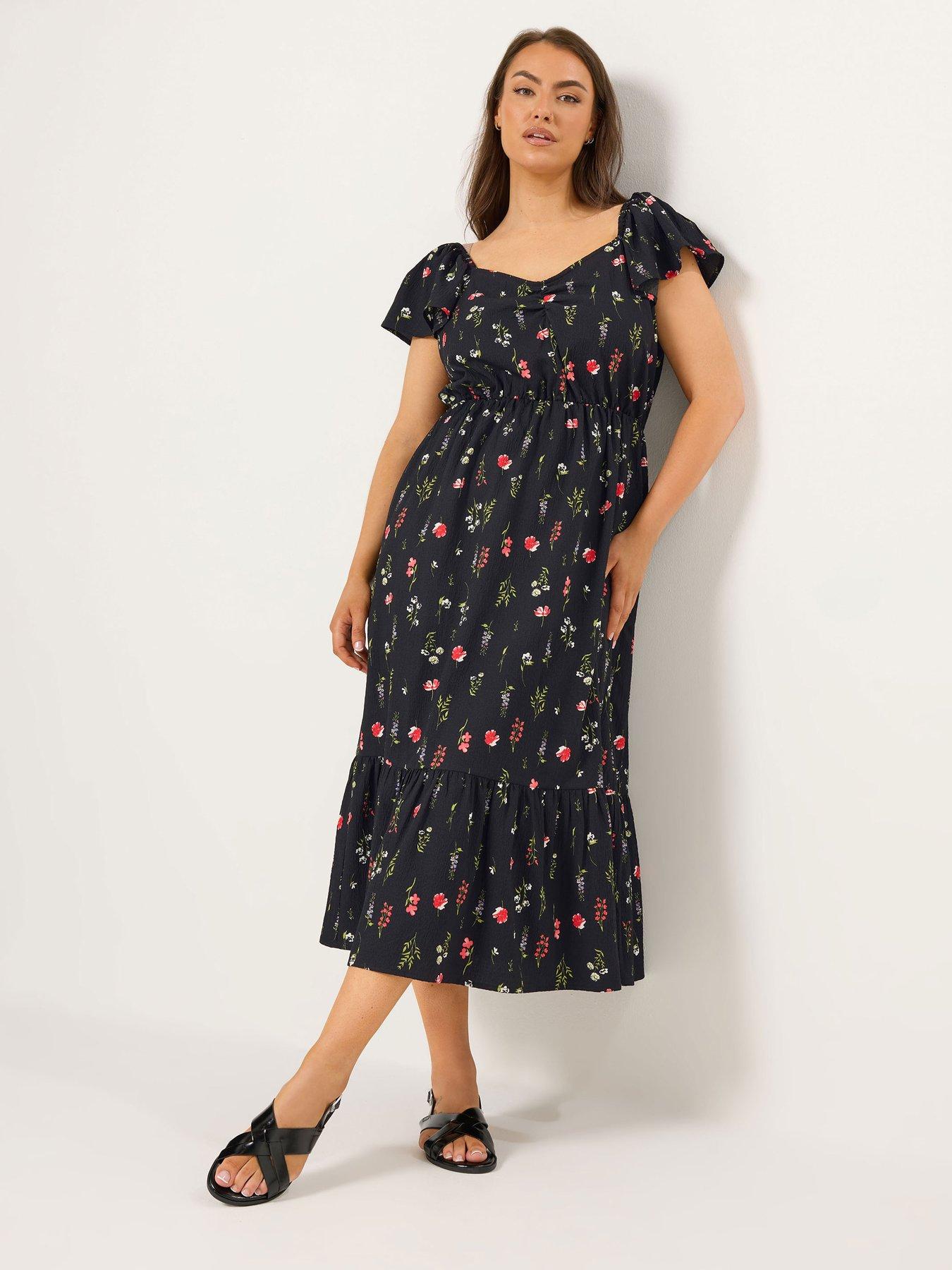  image of yours-curve-ruched-flutter-dress