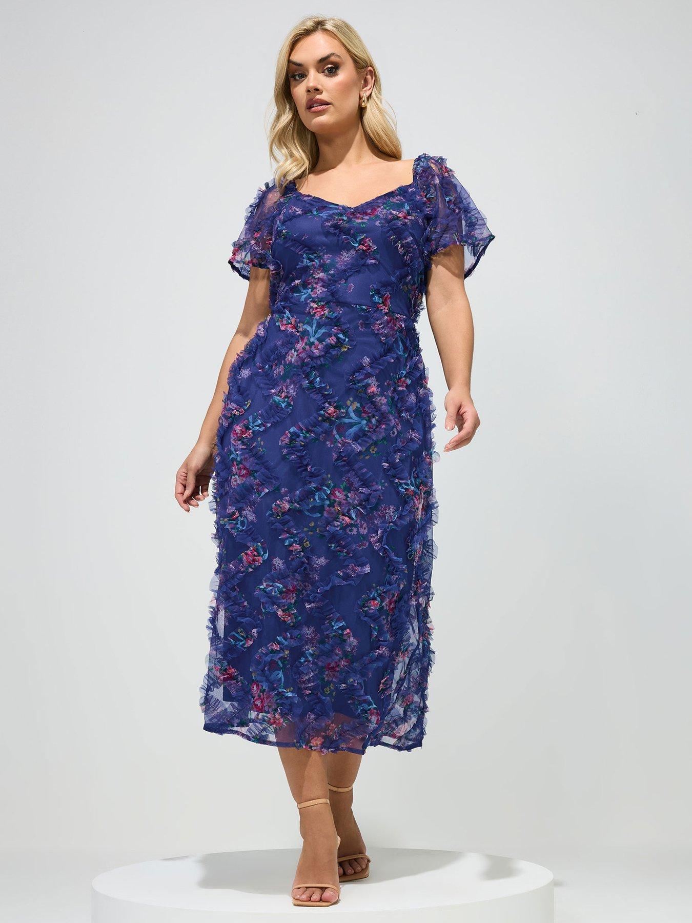 yours-curve-floral-chevron-maxi-dress-blue