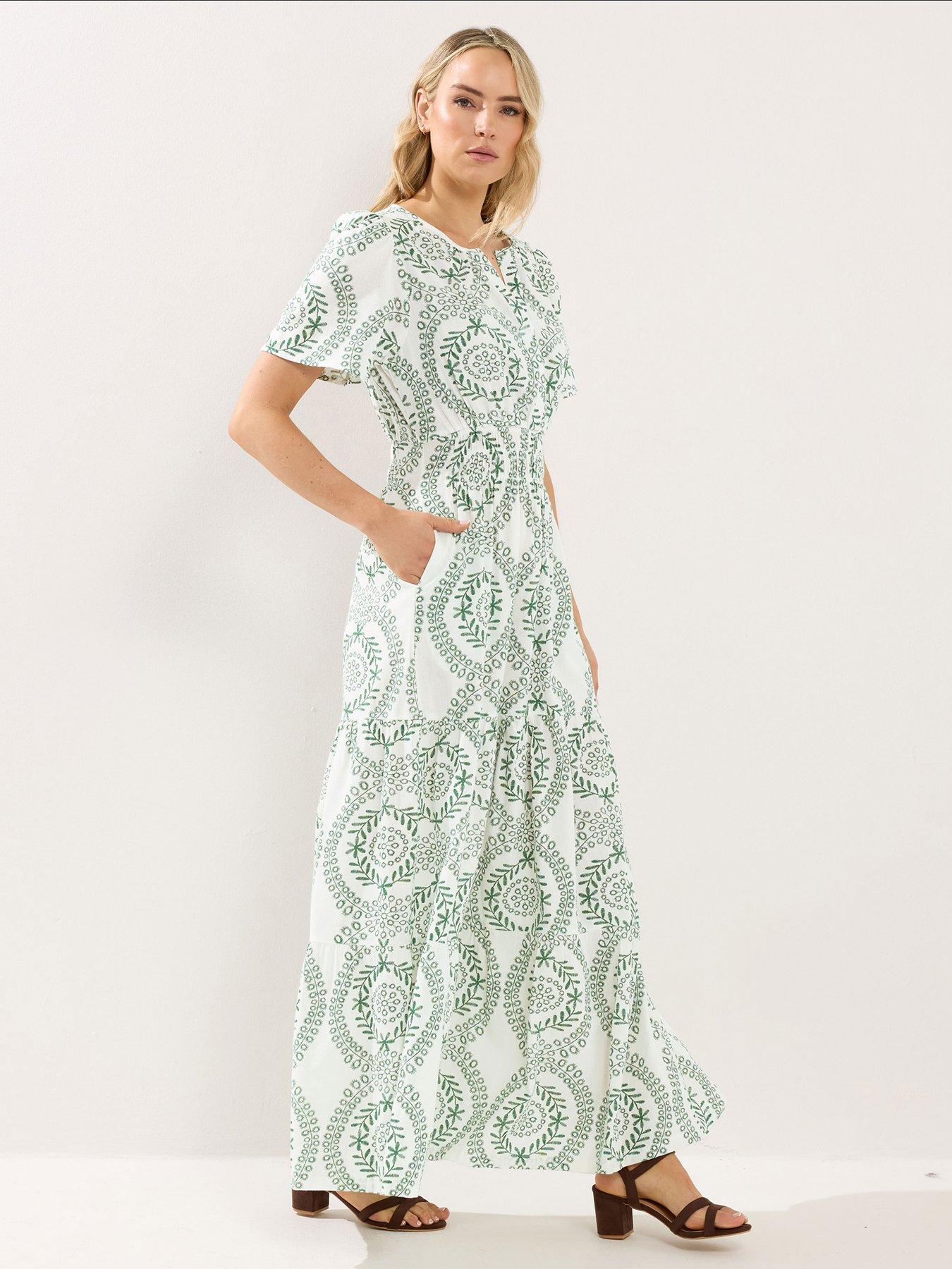 Long Tall Sally Lace Print Maxi Dress - White