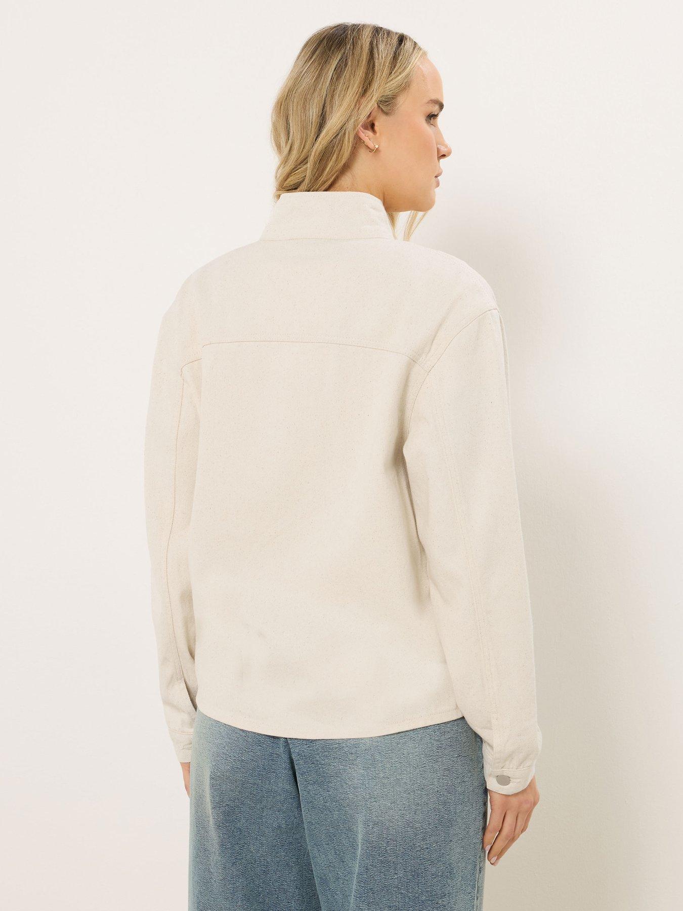 Image 2 of 5 of Long Tall Sally Funnel Neck Jacket - Cream