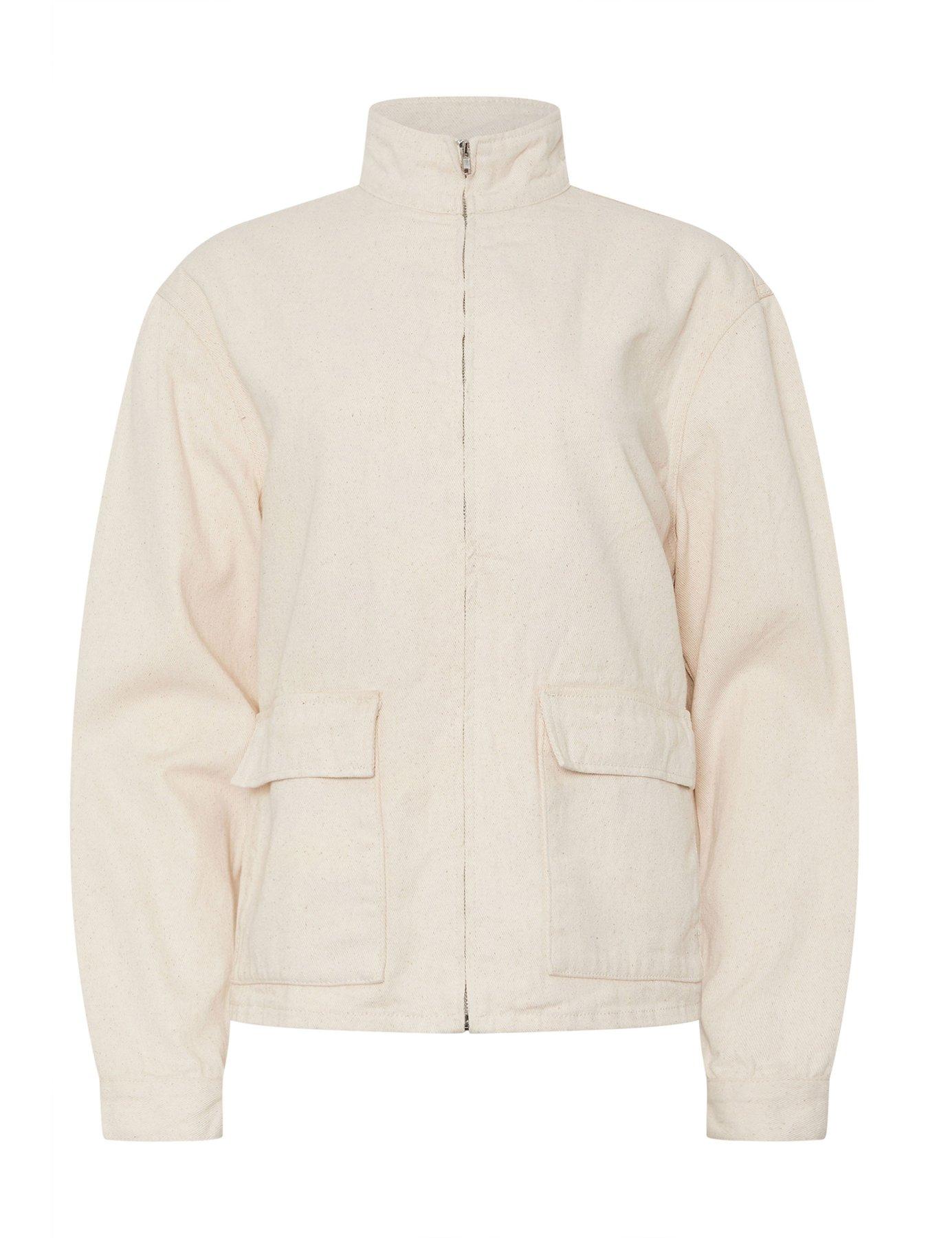Image 5 of 5 of Long Tall Sally Funnel Neck Jacket - Cream