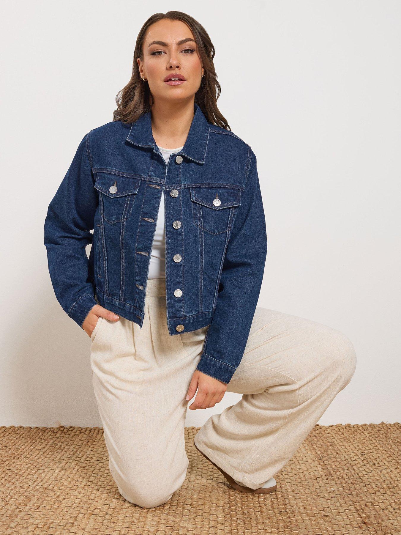 Yours Curve Denim Jacket - Blue
