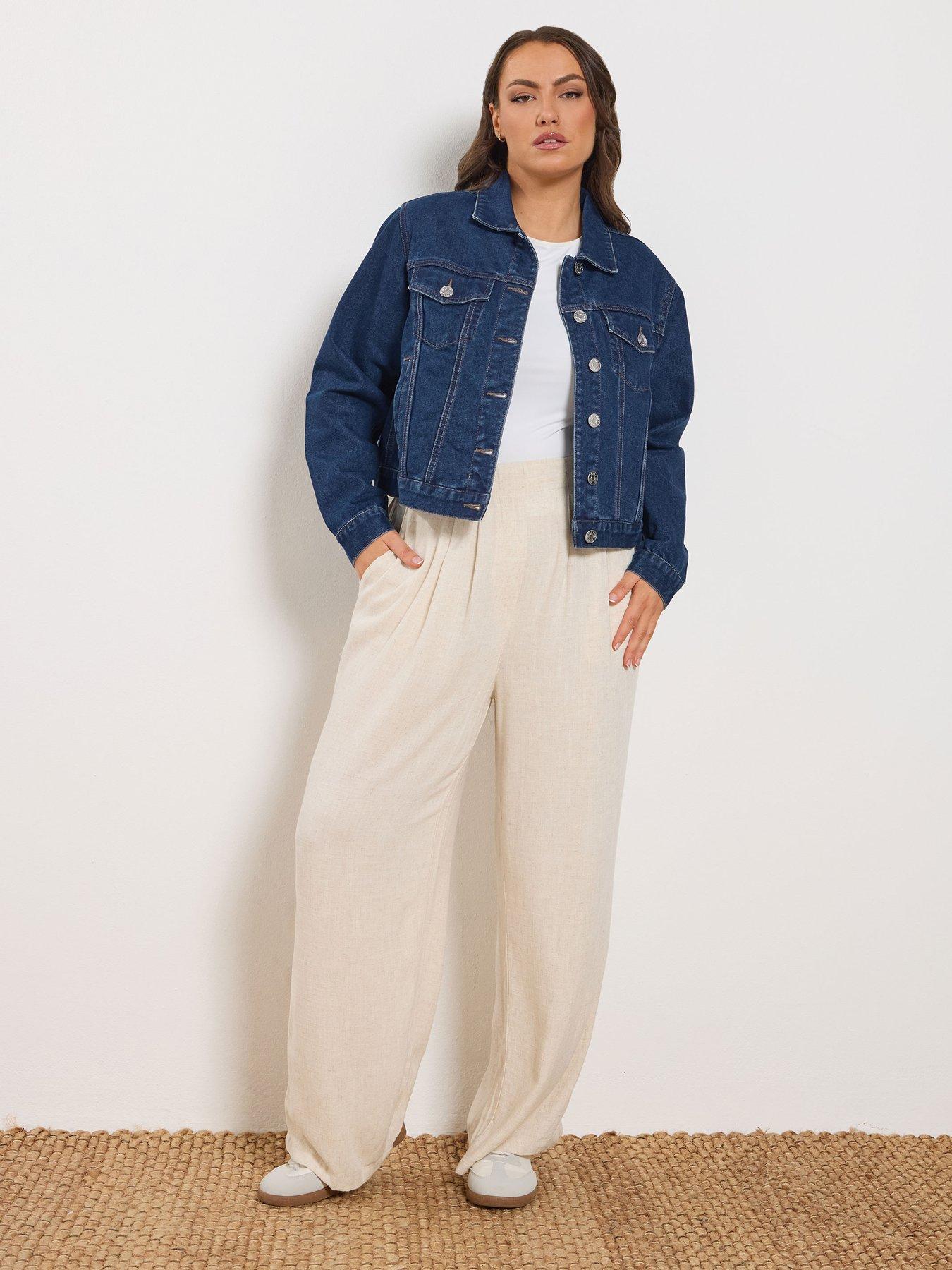 Image 3 of 5 of Yours Curve Denim Jacket - Blue