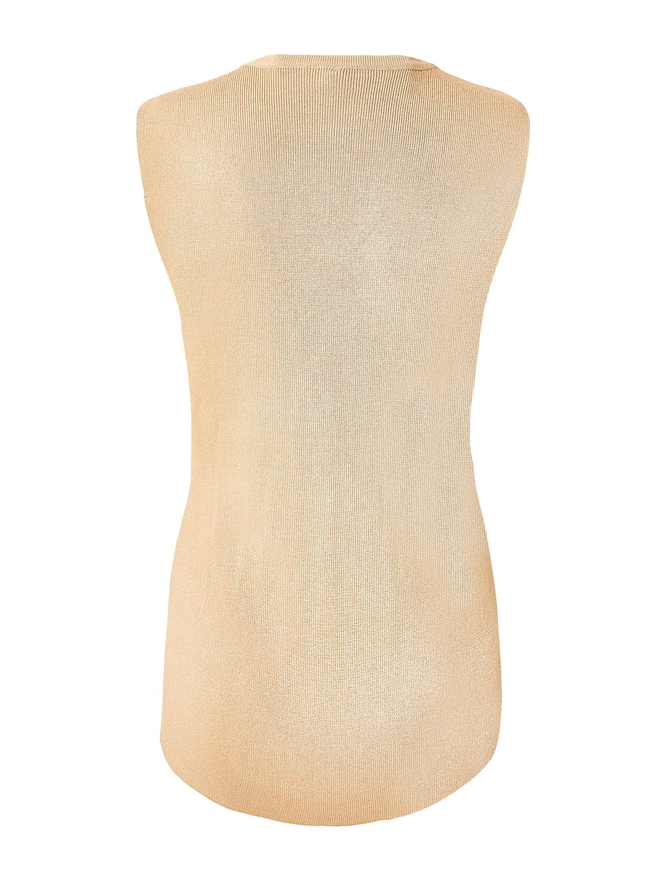  image of quiz-stone-knitted-button-front-top