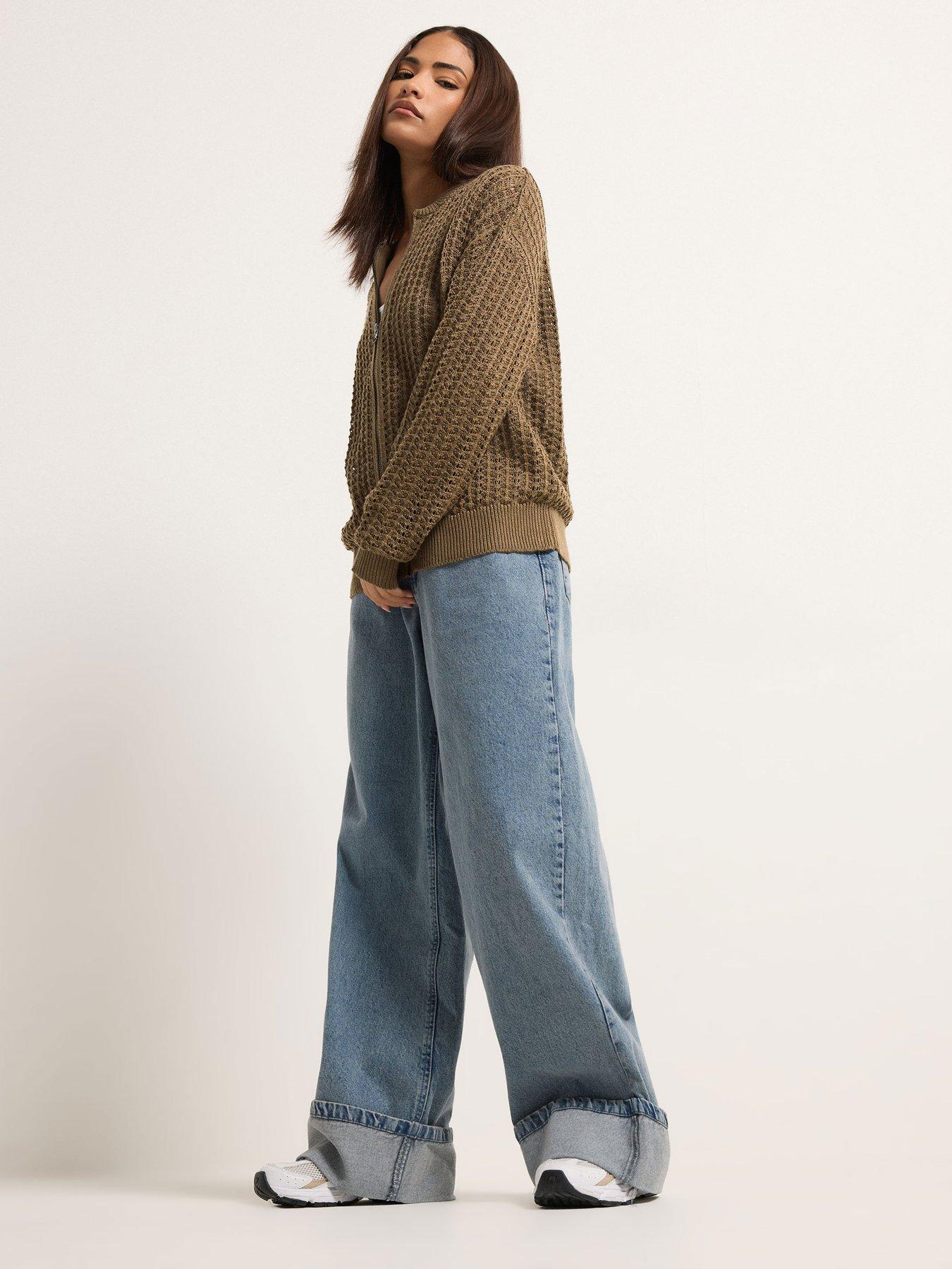  image of pixiegirl-petite-crochet-bomber-cardigan