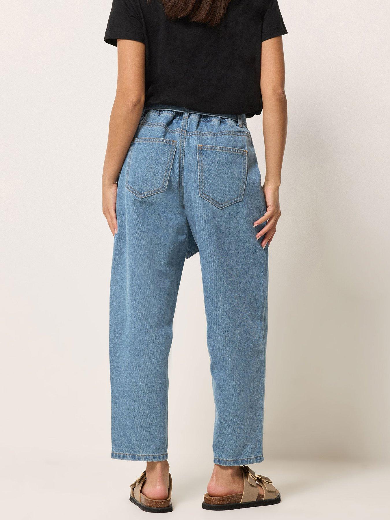stillFront image of pixiegirl-petite-belt-paperbag-barrel-jeans