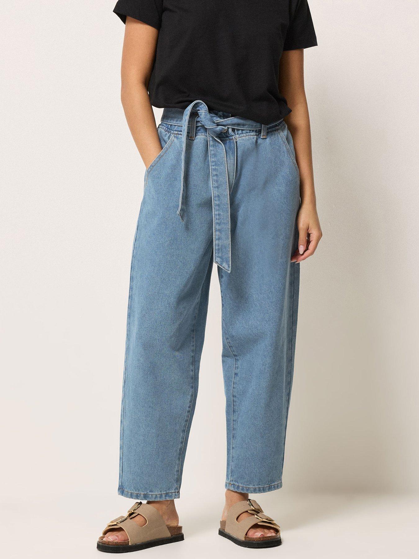 image of pixiegirl-petite-belt-paperbag-barrel-jeans