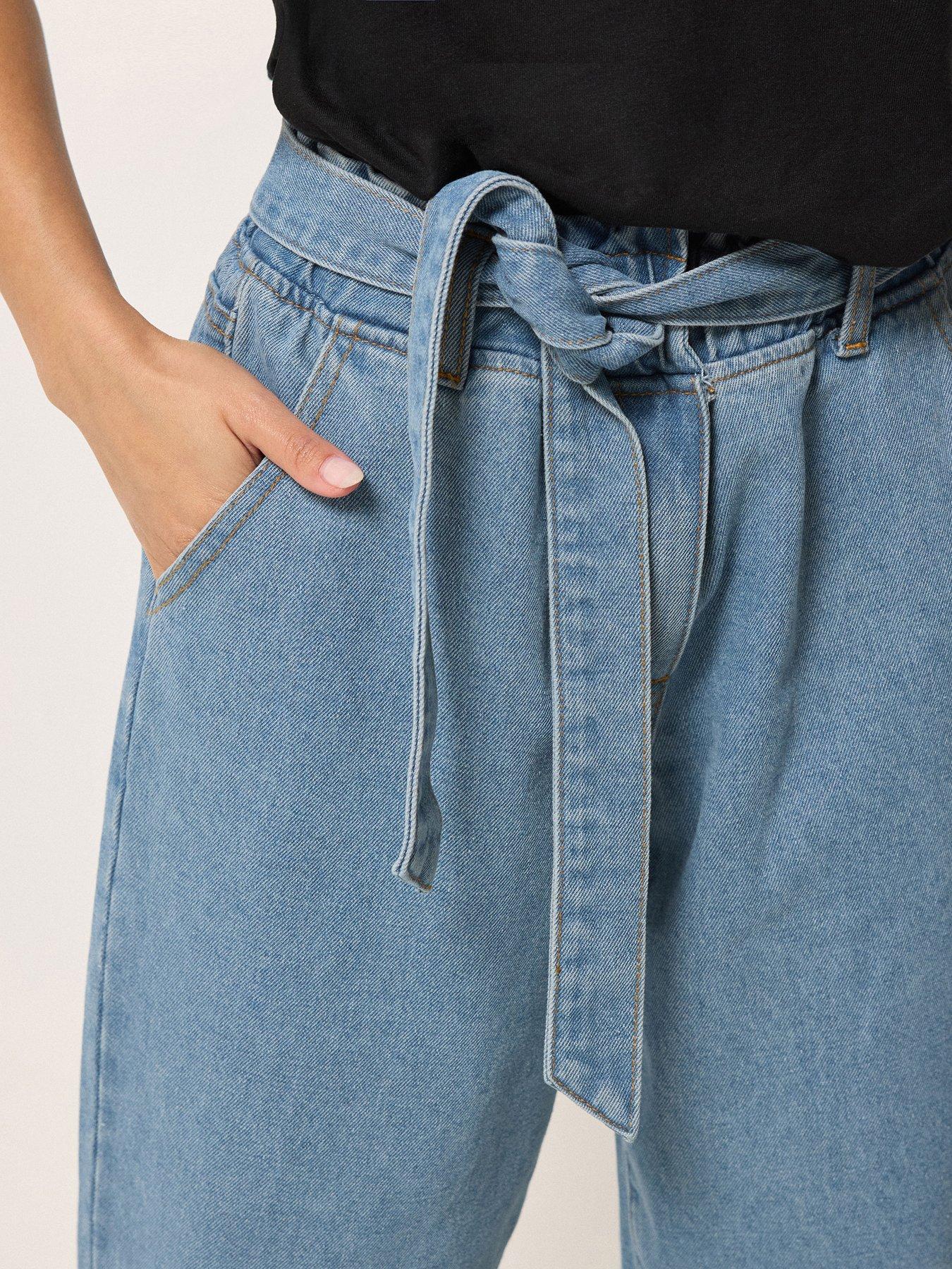  image of pixiegirl-petite-belt-paperbag-barrel-jeans