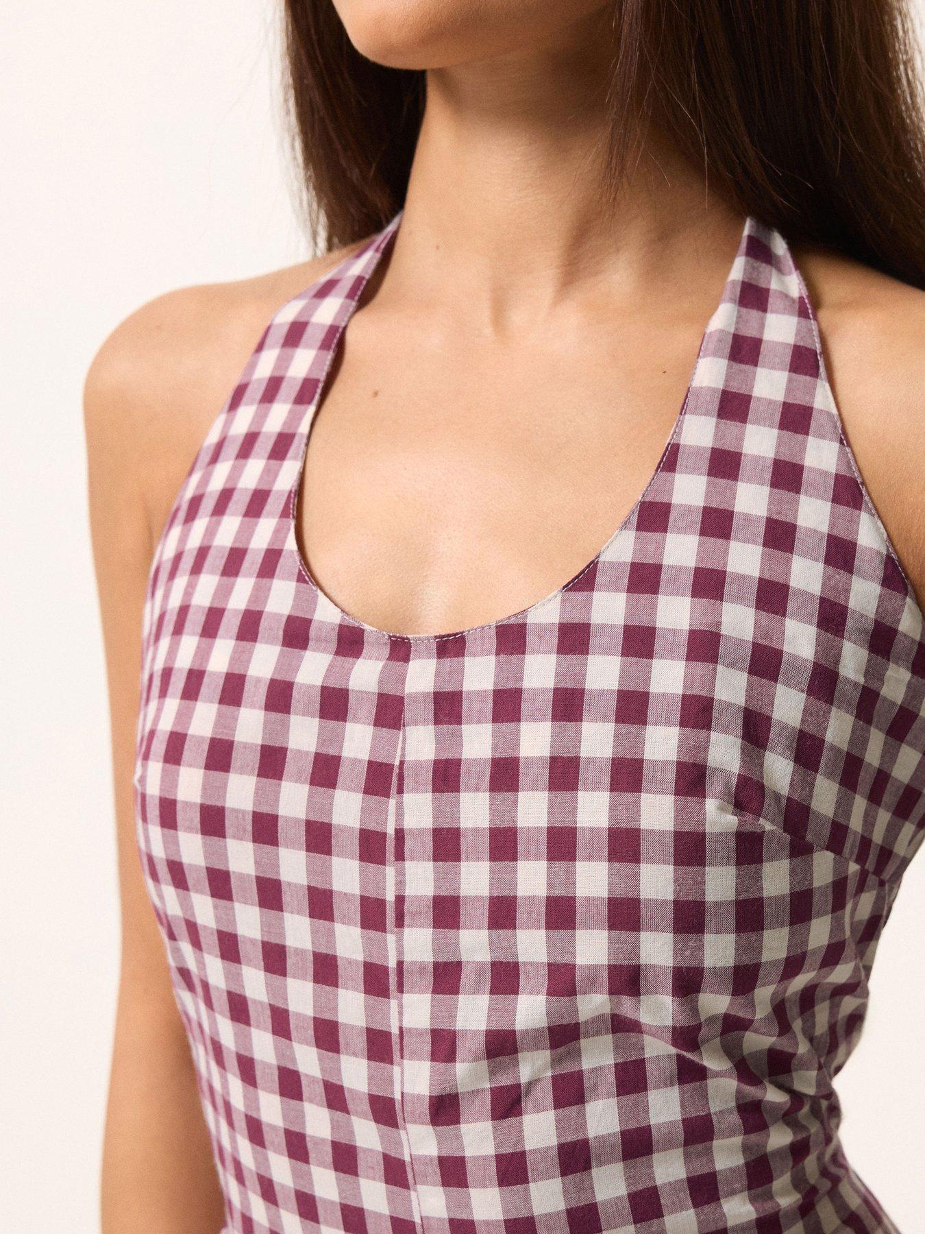  image of pixiegirl-petite-gingham-halter-wide-leg-jumpsuit