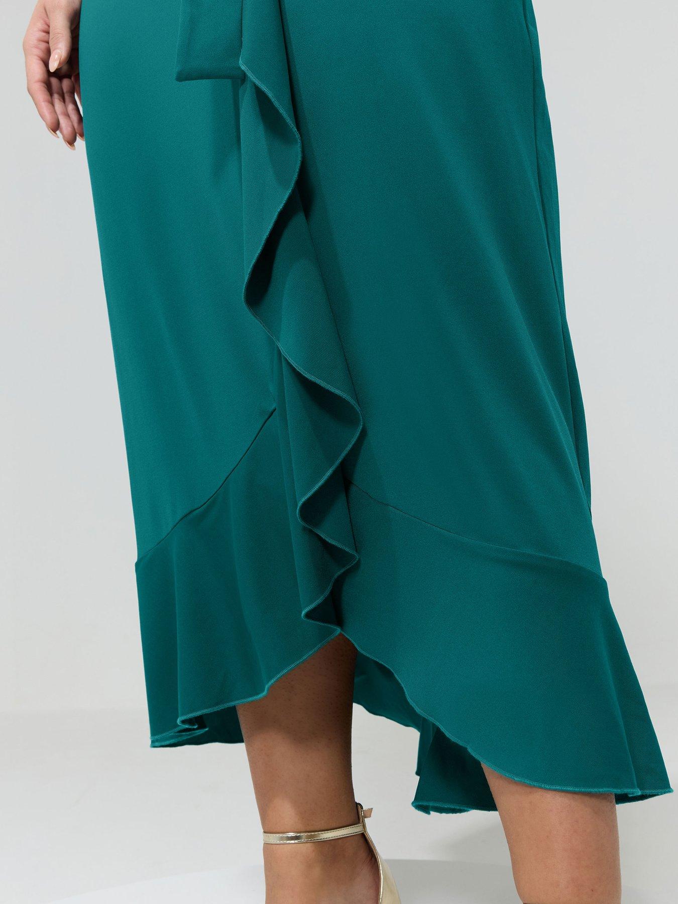  image of yours-curve-wrap-ruffle-dress